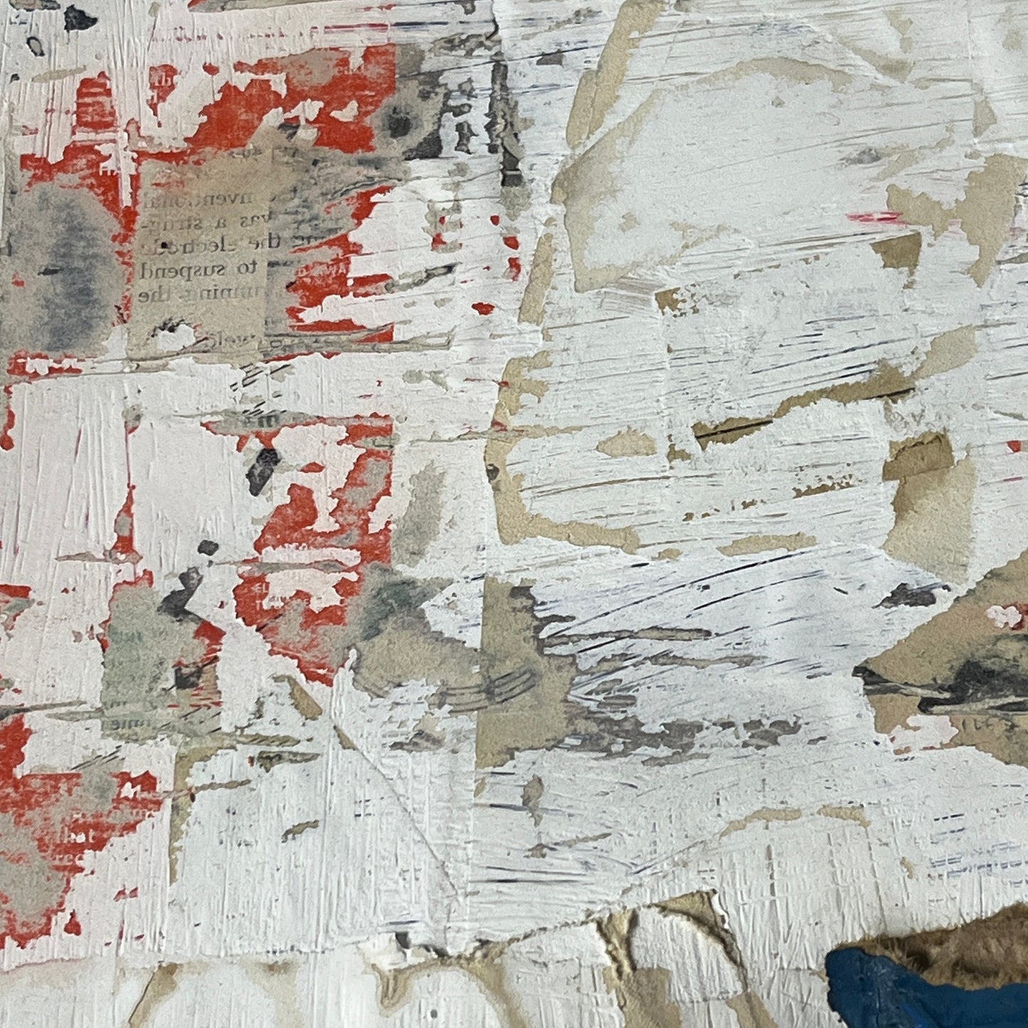 Original Mixed Media Abstract Art Collage Painting 11x14 "Glance"