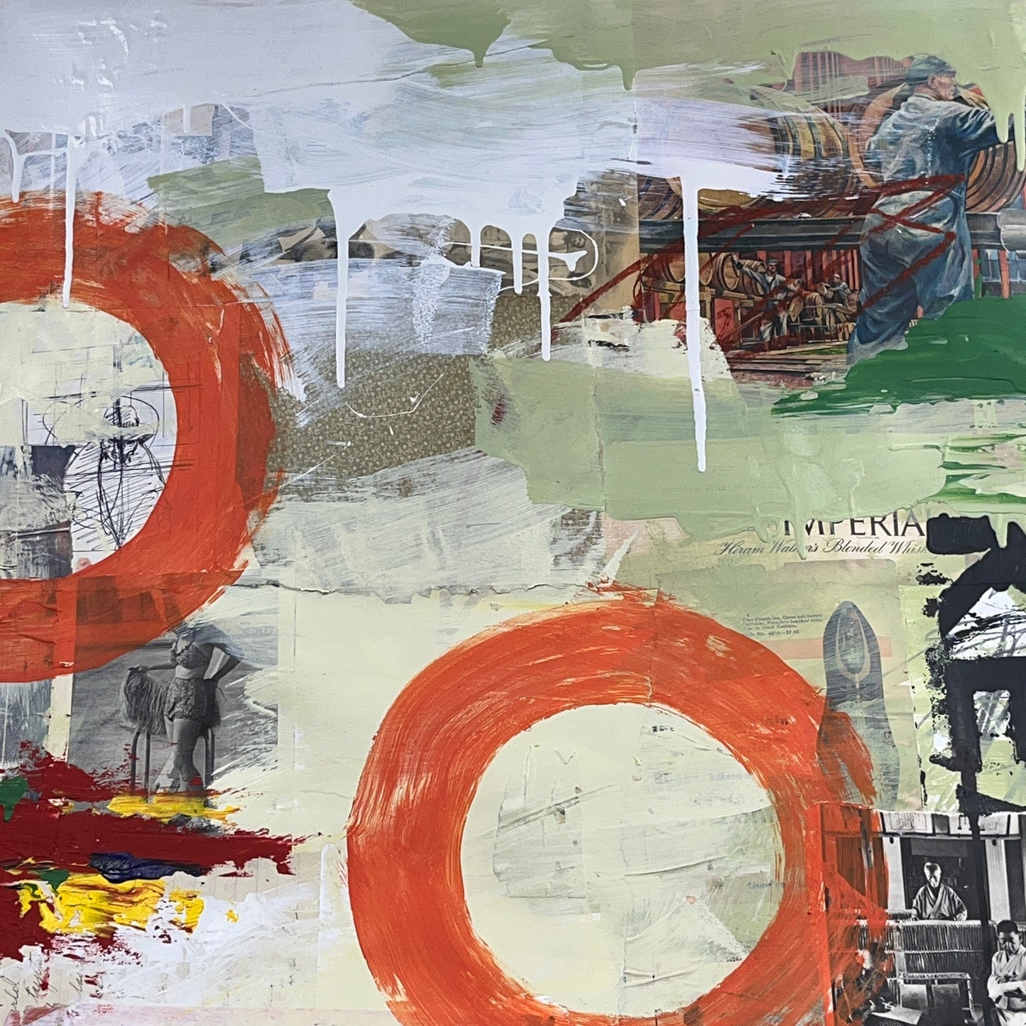 Original Mixed Media Abstract Modern Art Painting 24x36 "CEO" Signed