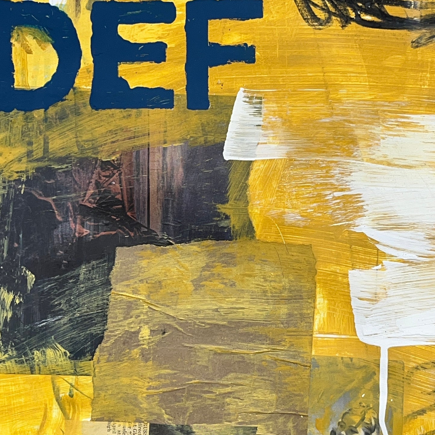 Original Mixed Media Abstract Modern Art Painting 24x36 "DEF" Signed