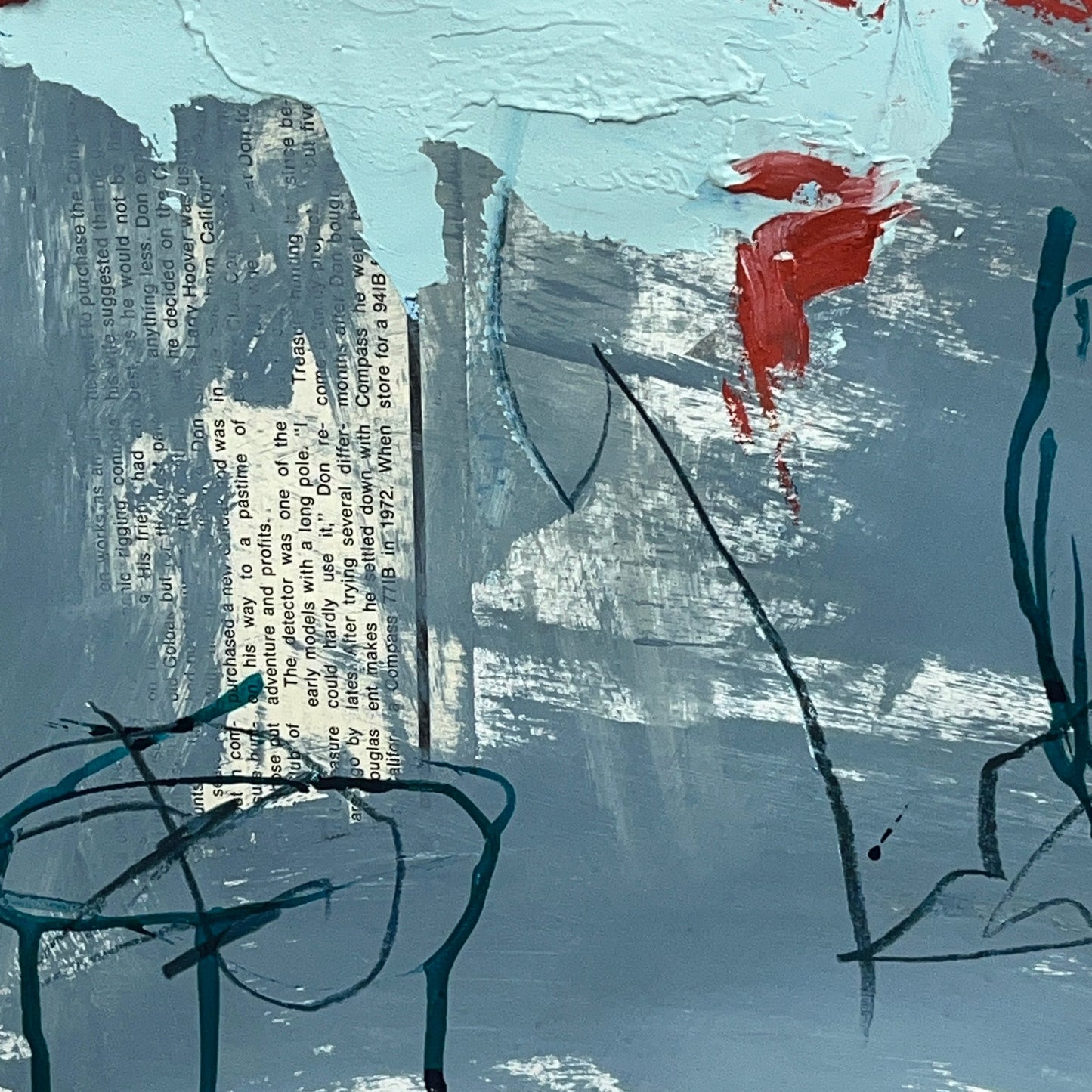 Original Mixed Media Abstract Modern Art Painting 24x36 “On Pepper" Signed