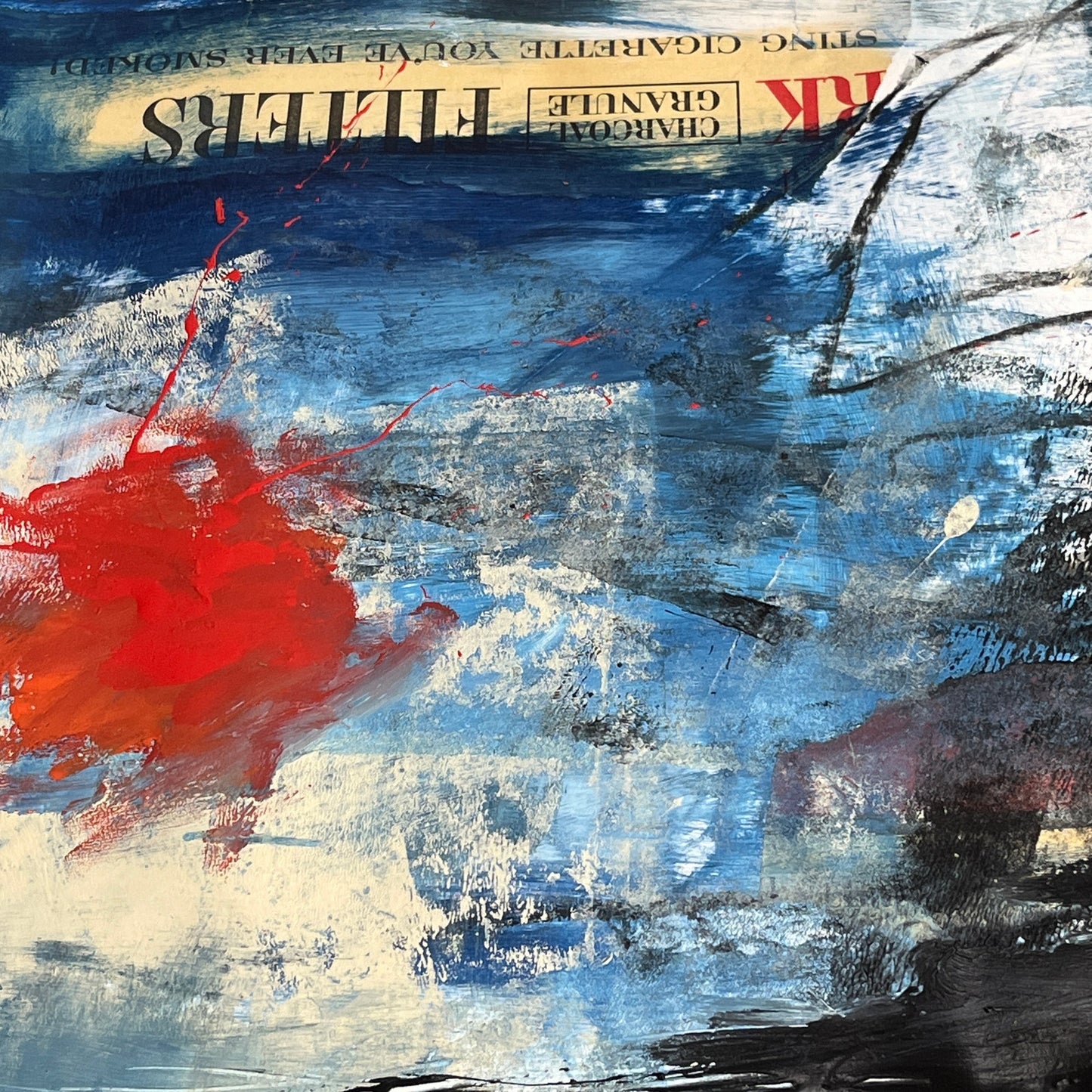 Original Mixed Media Abstract Modern Art Painting 18x24 “Filters" Signed