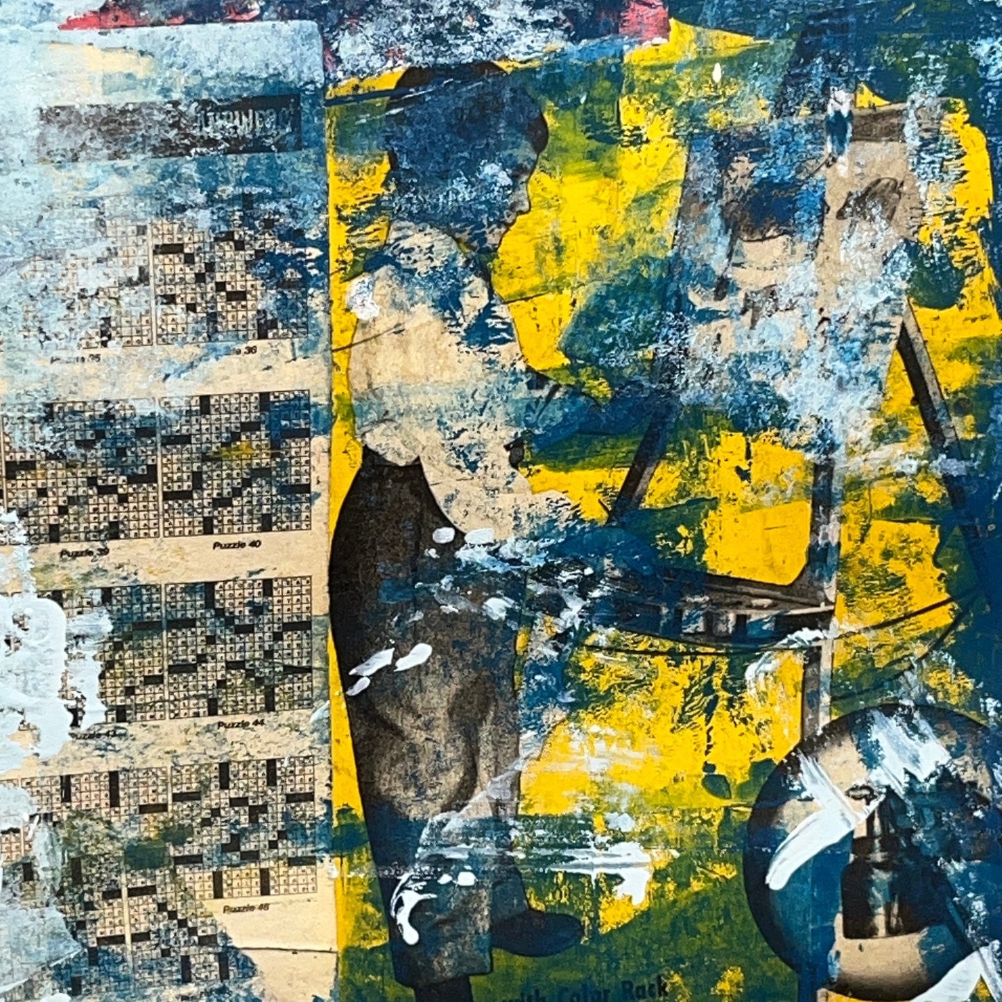Original Mixed Media Abstract Modern Art Painting 24x36 "Decrudescence" Signed