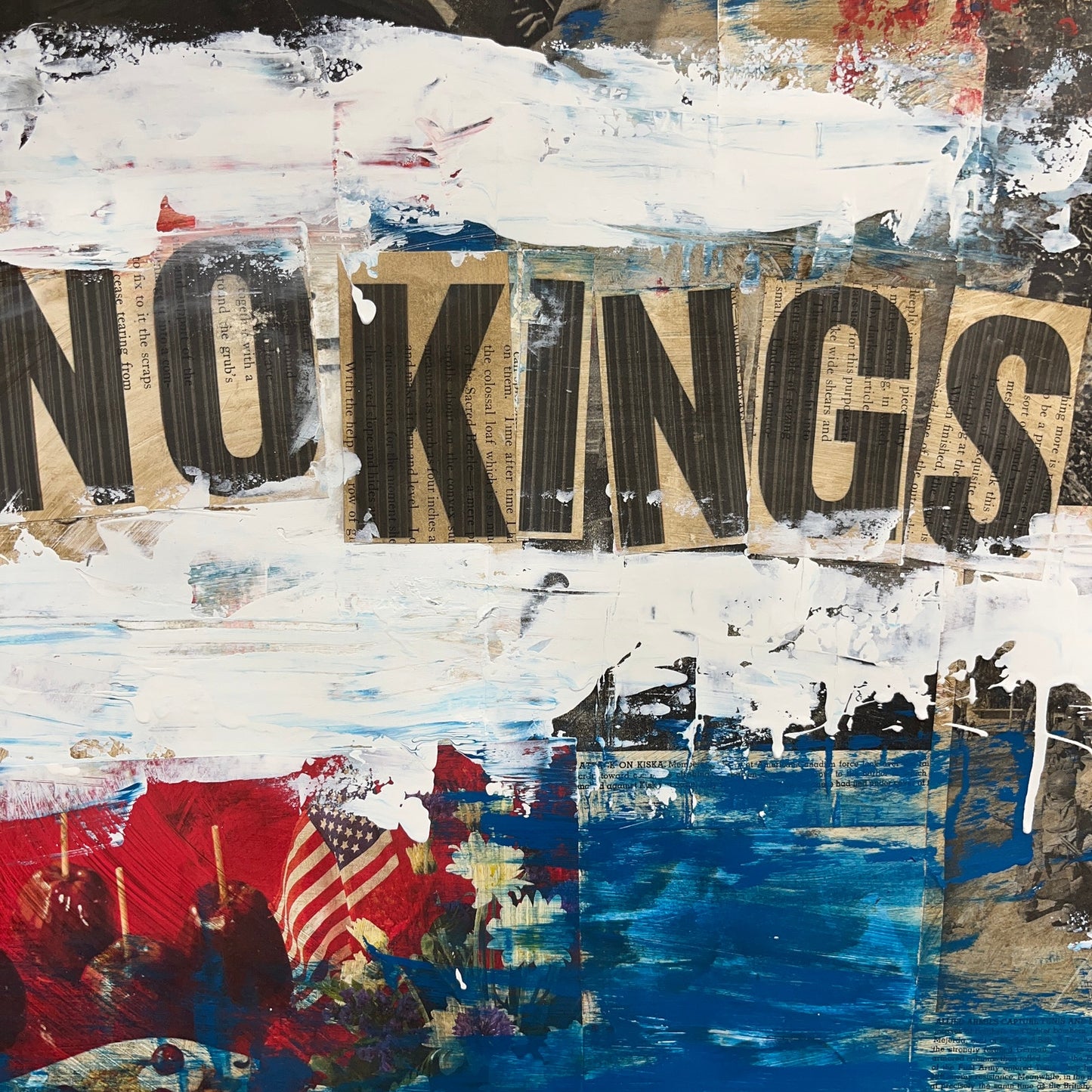 Original Mixed Media Abstract Modern Art Painting 24x36 "No Kings I" Signed