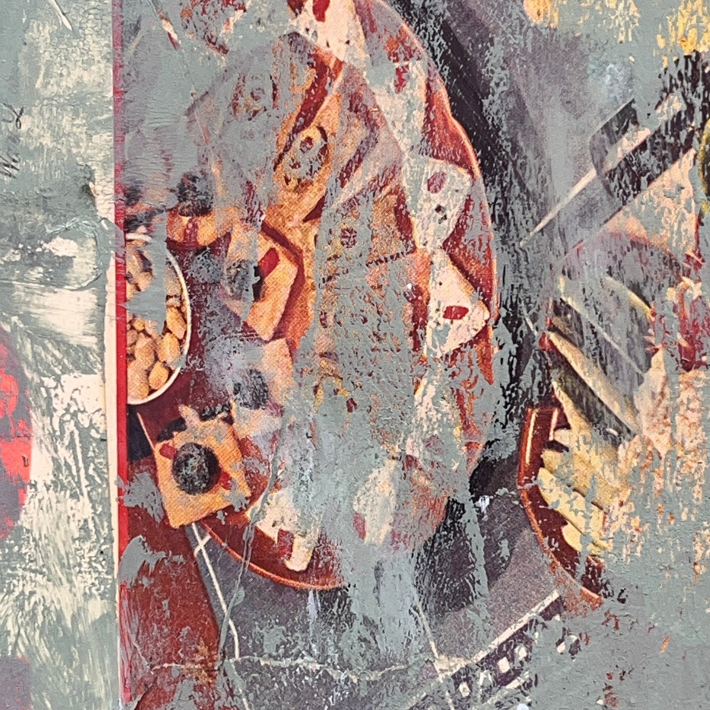 Original Mixed Media Abstract Modern Art Painting 18x24 "Plinth" Signed
