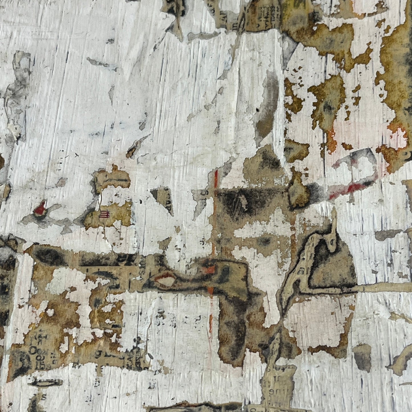 Original Mixed Media Abstract Art Collage Painting 11x14 "Wry"