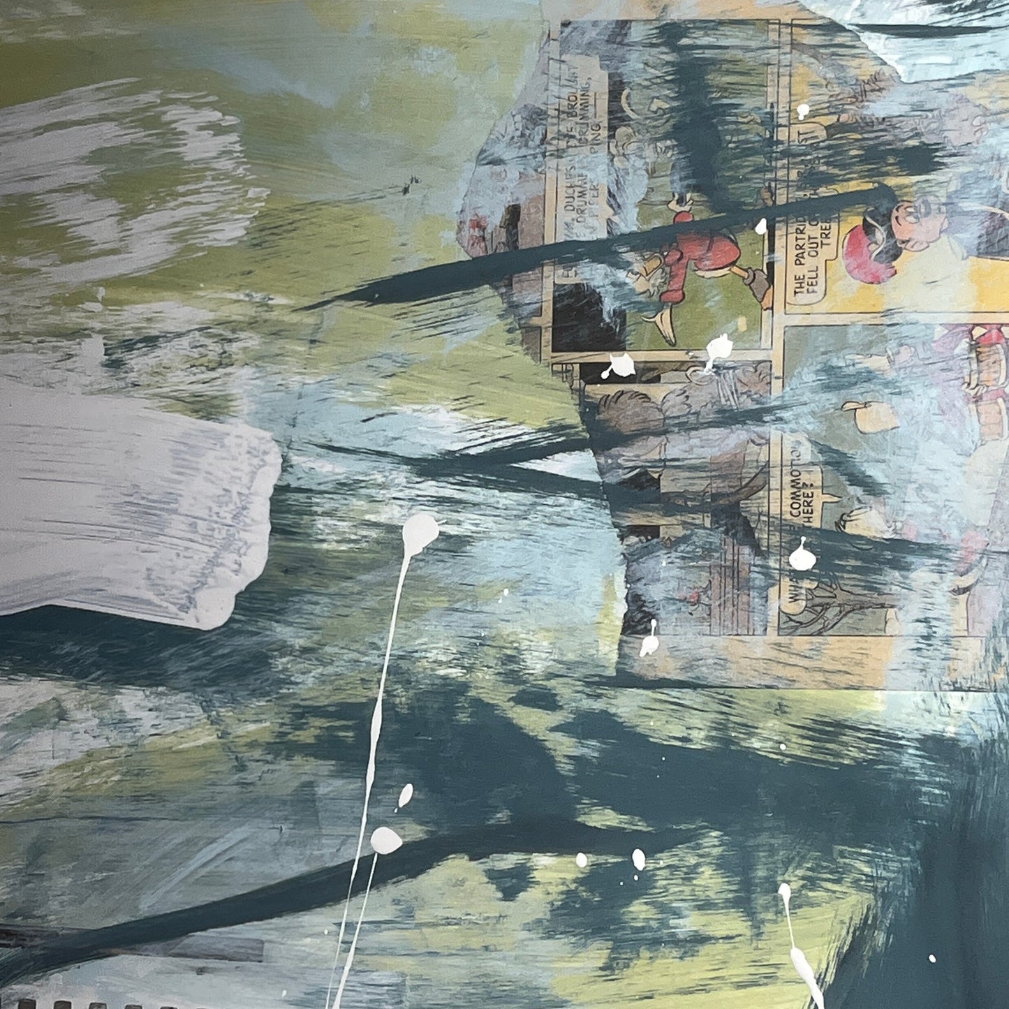 Original Mixed Media Abstract Modern Art Painting 24x36 "Whispering Gift" Signed