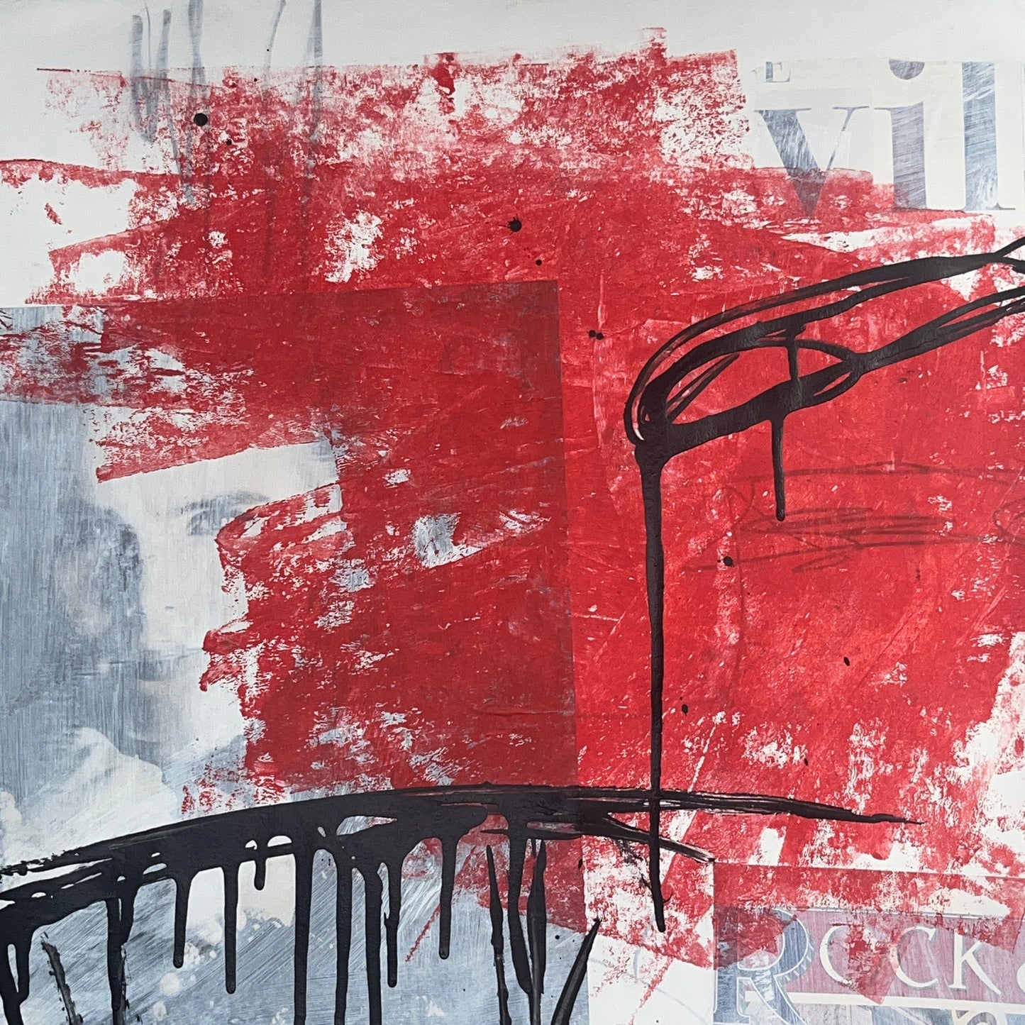 Original Mixed Media Abstract Modern Art Painting 18x24 "Vil" Signed