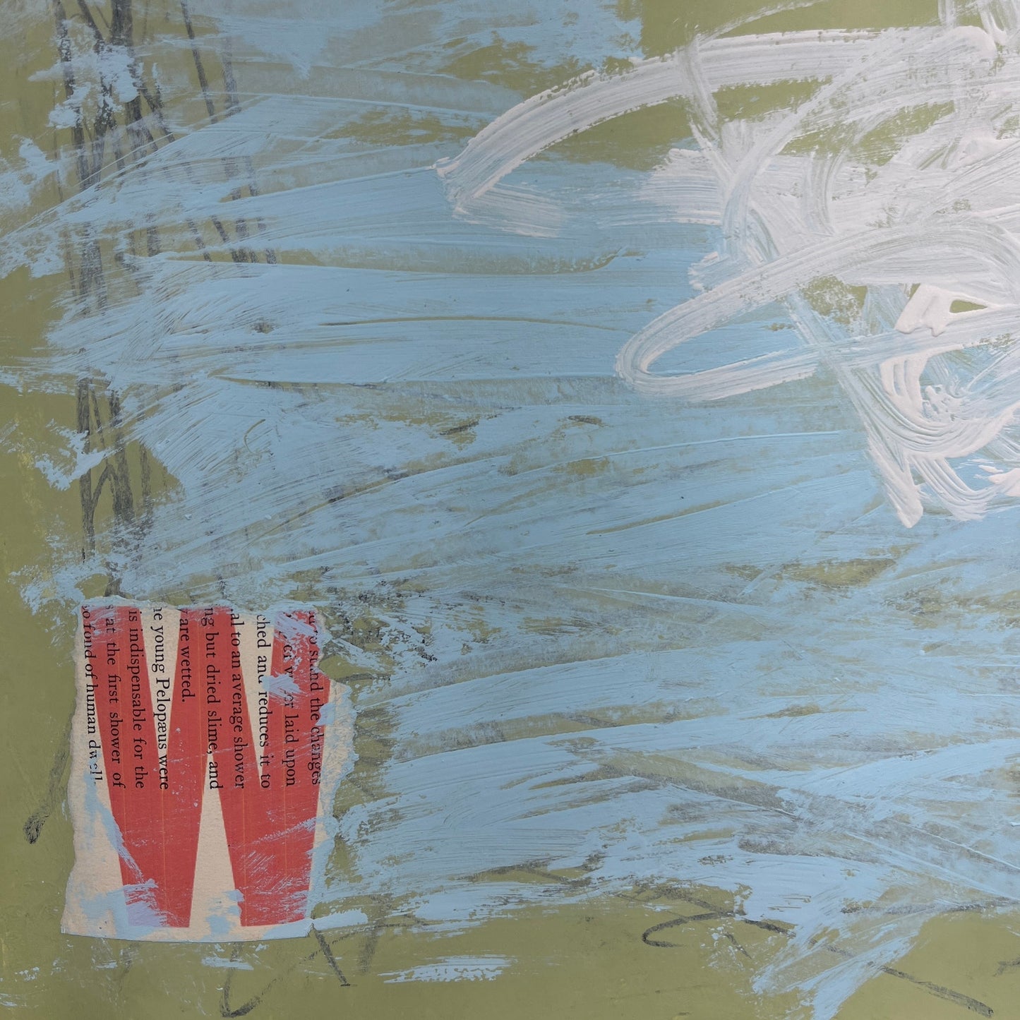 Original Mixed Media Abstract Modern Art Painting 18x24 "Unity W Atlanta" Signed