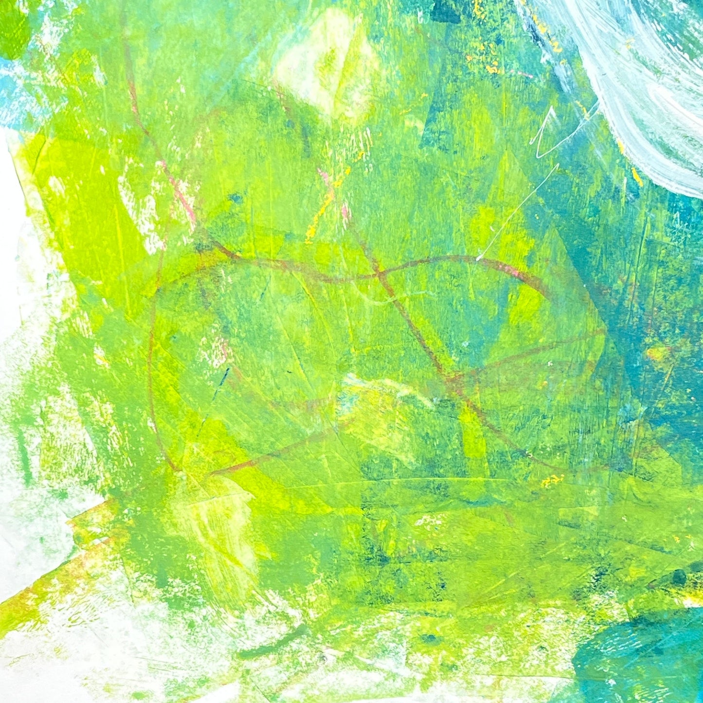 Original Mixed Media Abstract Modern Art Painting 24x36 "Physiologus" Signed