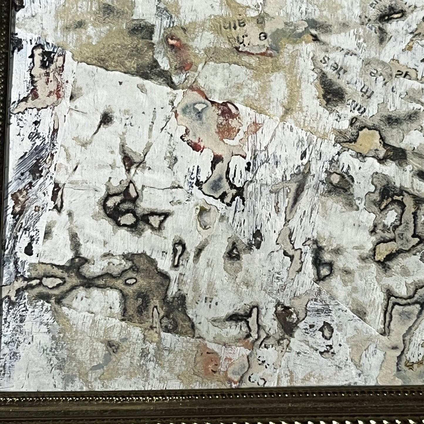 Original Framed Mixed Media Contemporary Art Collage 5x7 "Outlet"