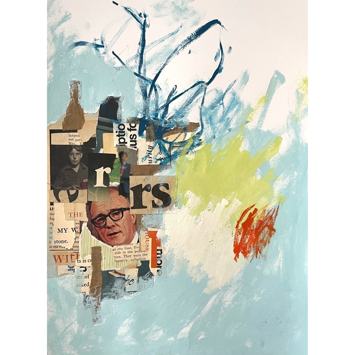 Original Abstract Modern Art Painting on Paper "Poikilothermic" #36 Signed