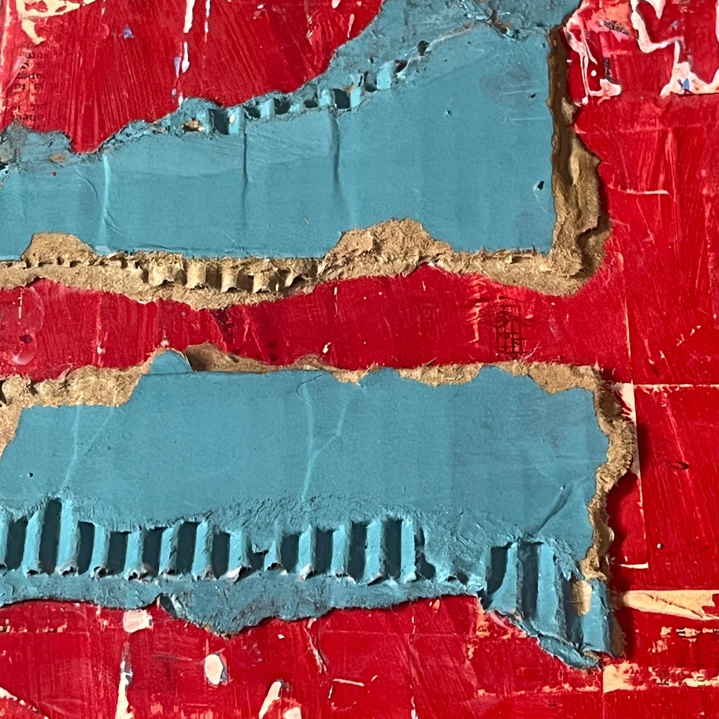 Original Mixed Media Abstract Art Collage Painting 11x14 "Judge"