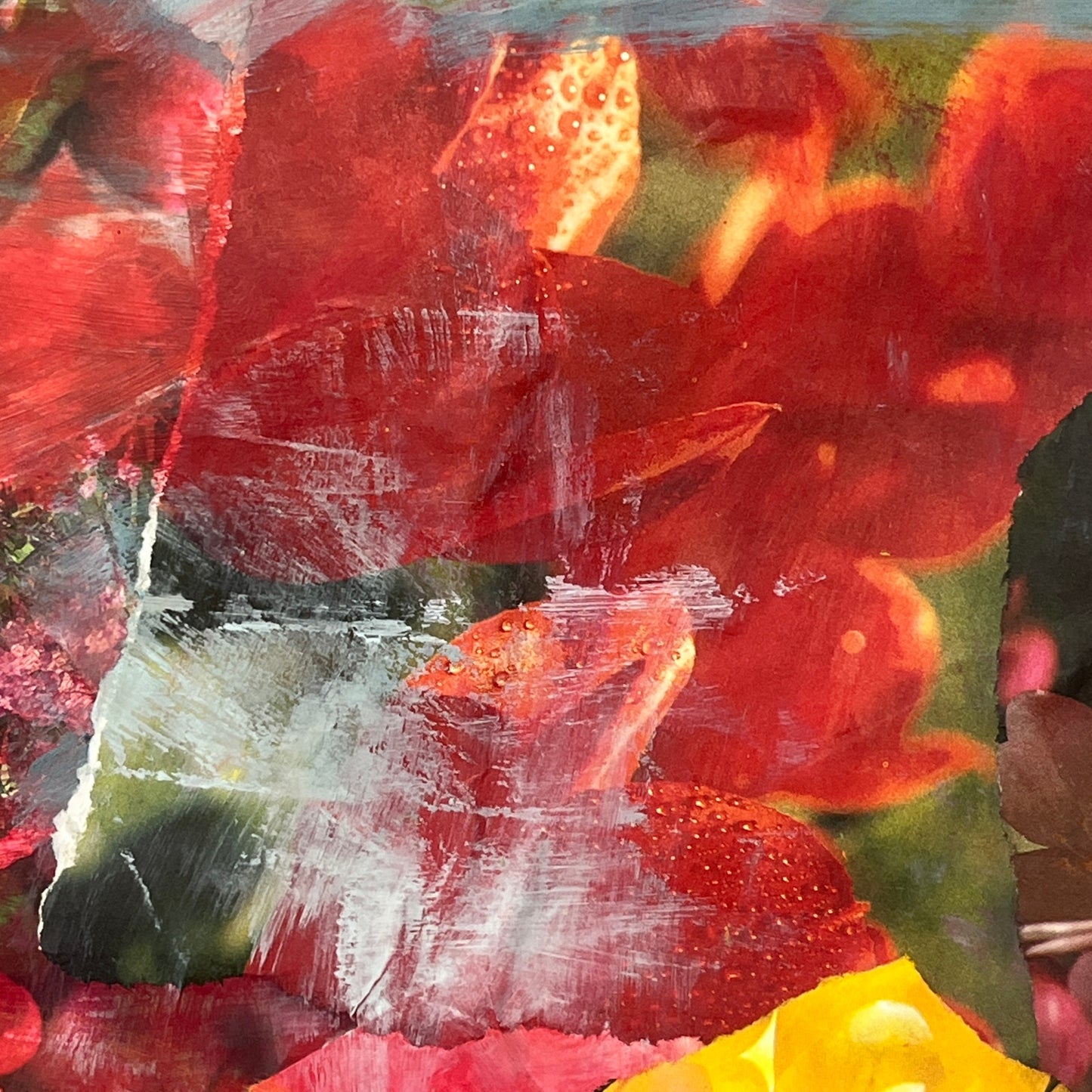 Original Mixed Media Abstract Modern Art Painting 24x36 "Fissiparous" Signed