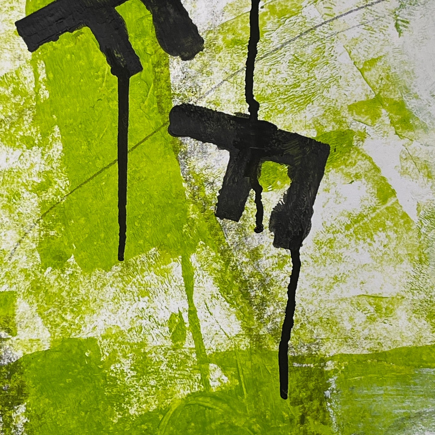 Original Mixed Media Abstract Modern Art Painting 24x36 "Tariff" Signed