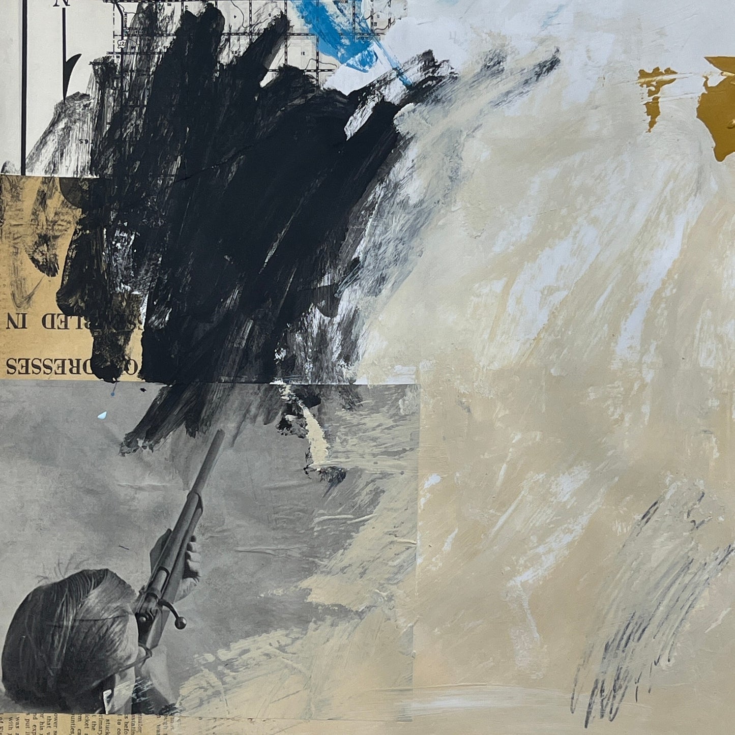 Original Mixed Media Abstract Modern Art Painting 18x24 "Parabiosis" Signed