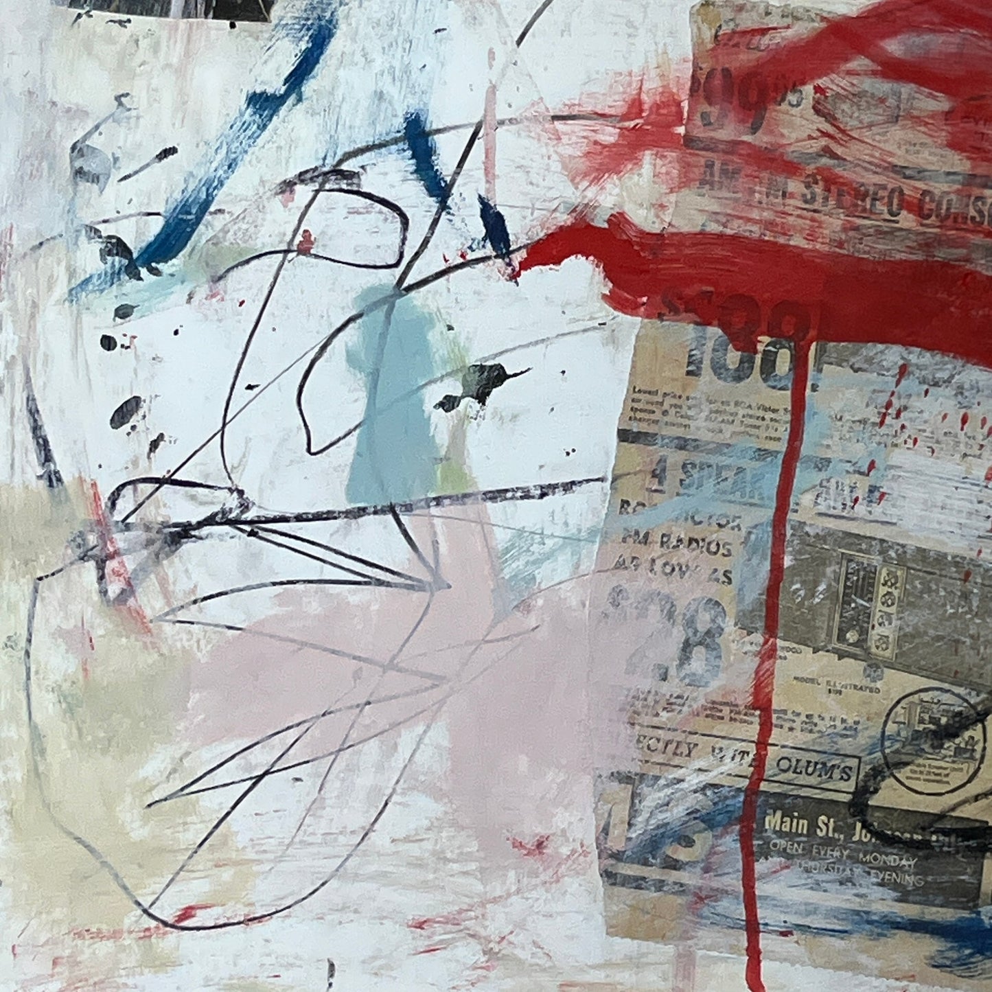 Original Mixed Media Abstract Modern Art Painting 18x24 “Fresh Baked Pies"