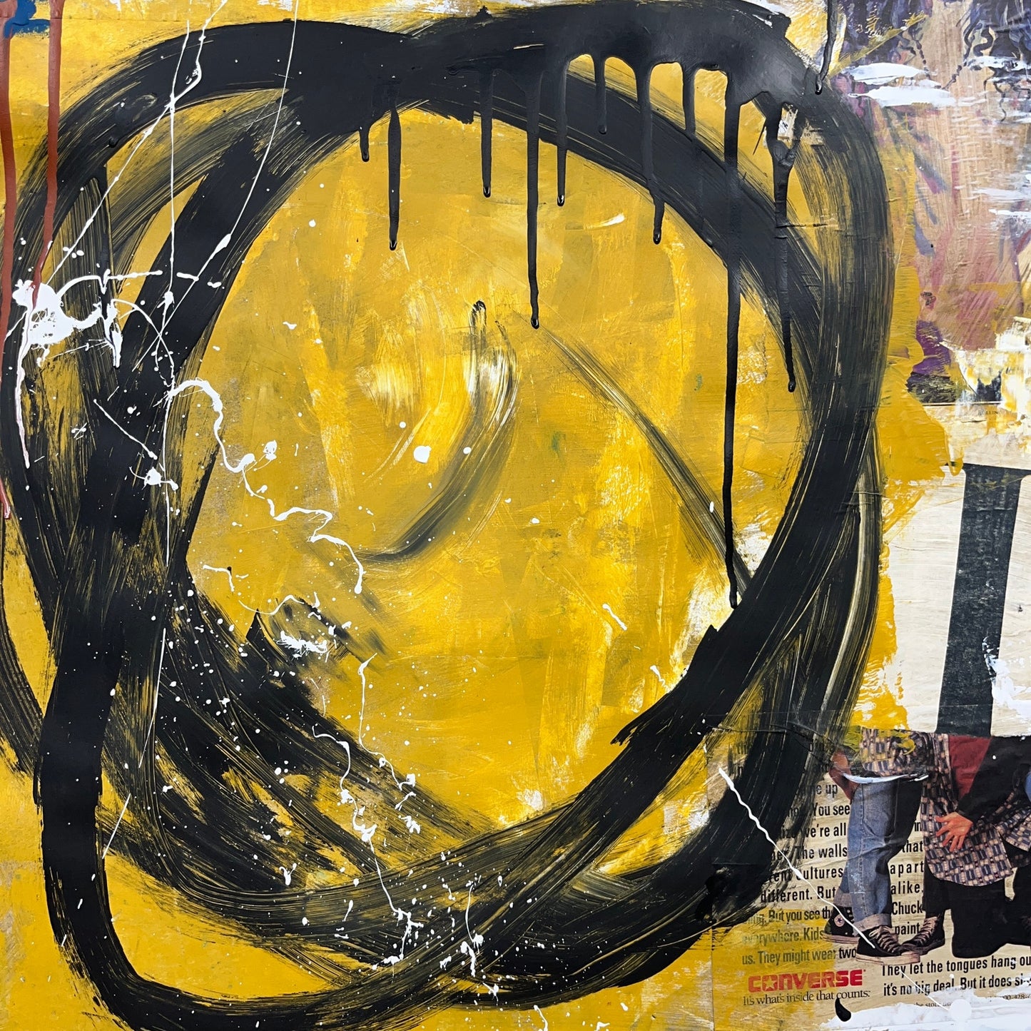 Original Mixed Media Abstract Modern Art Painting 24x36 "GIA" Signed