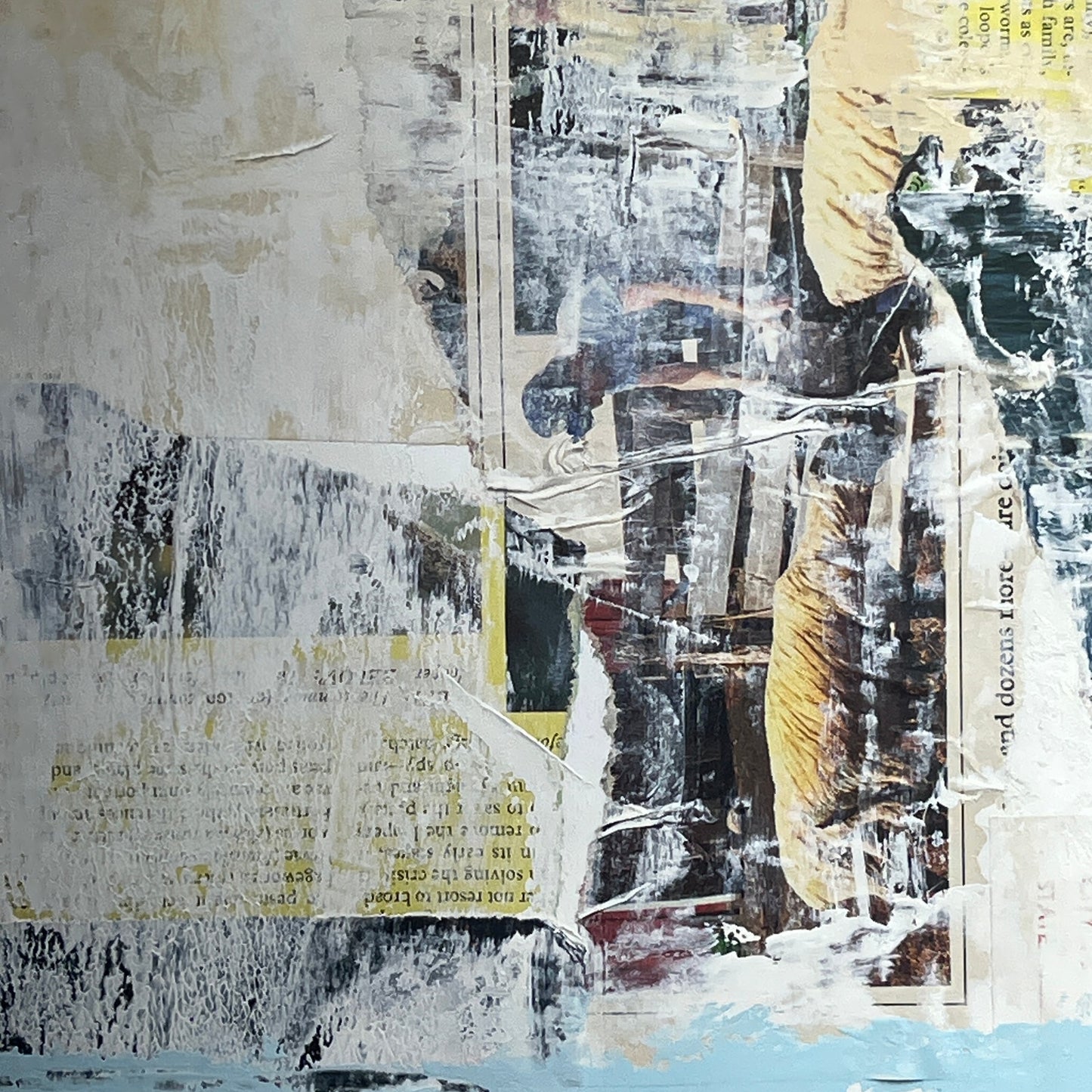 Original Mixed Media Abstract Modern Art Painting 18x24 "And John" Signed