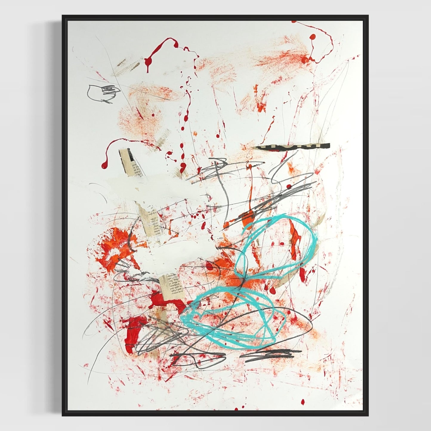 Original Mixed Media Abstract Modern Art Painting 18x24 "Natiform" Signed