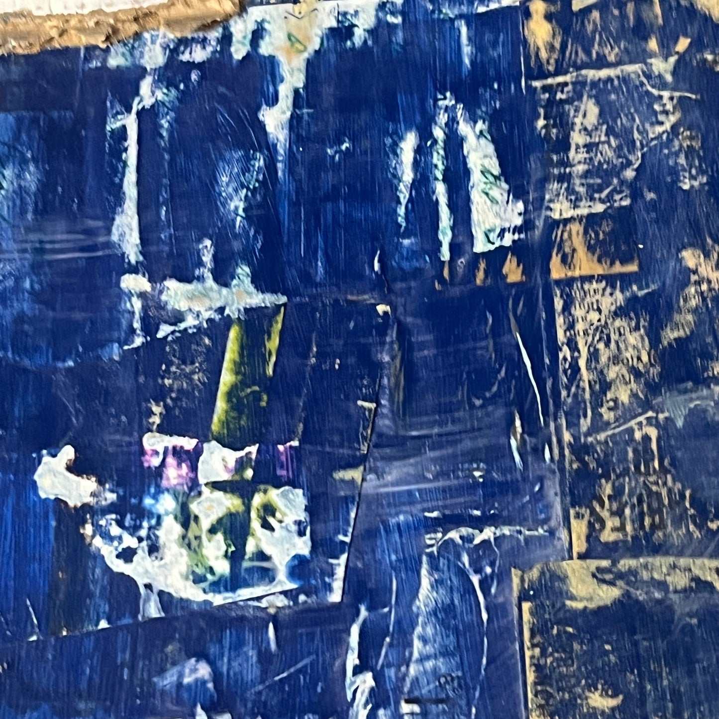 Original Mixed Media Abstract Art Collage Painting 11x14 "Common"