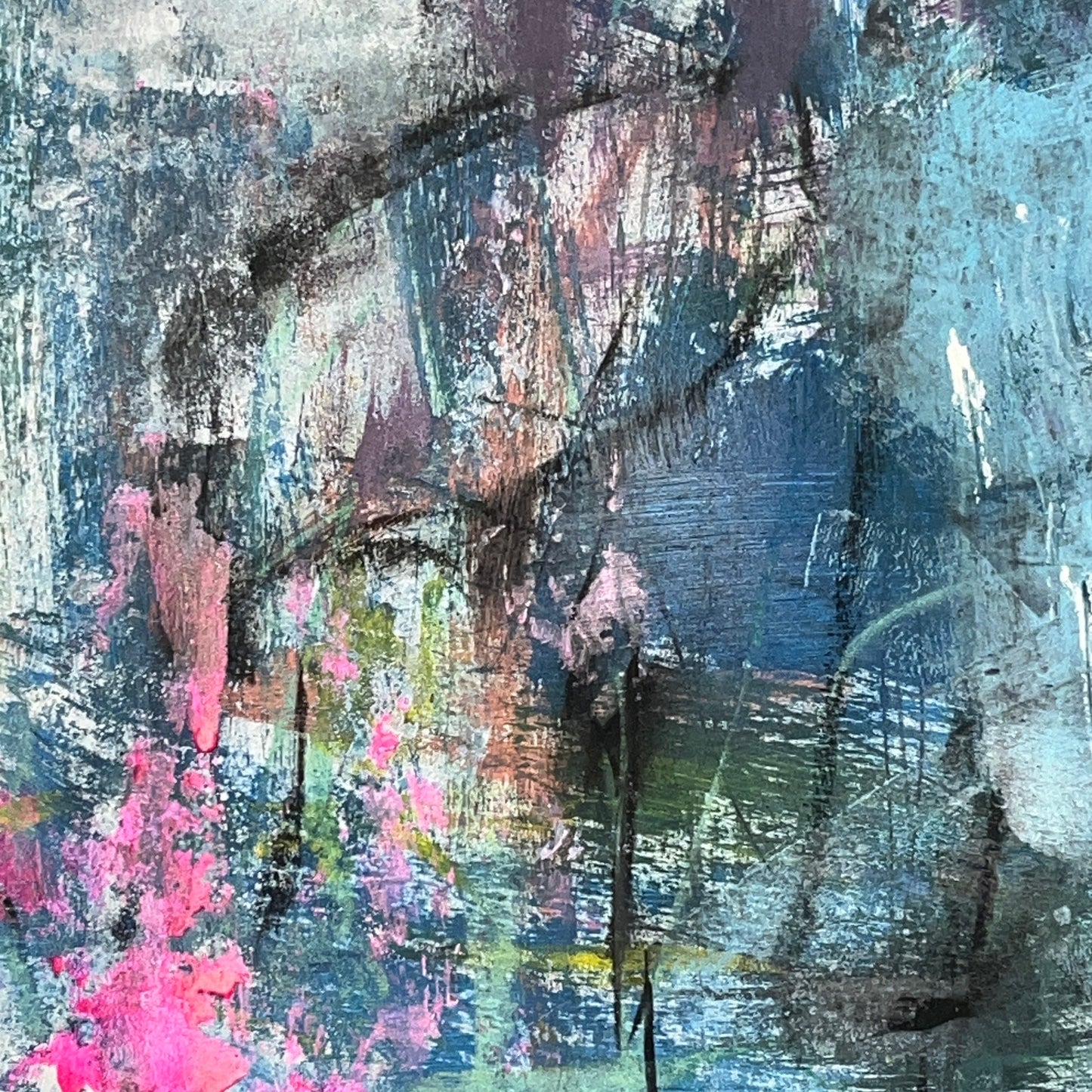Original Mixed Media Abstract Modern Art Painting 18x24 “Cassette" Signed