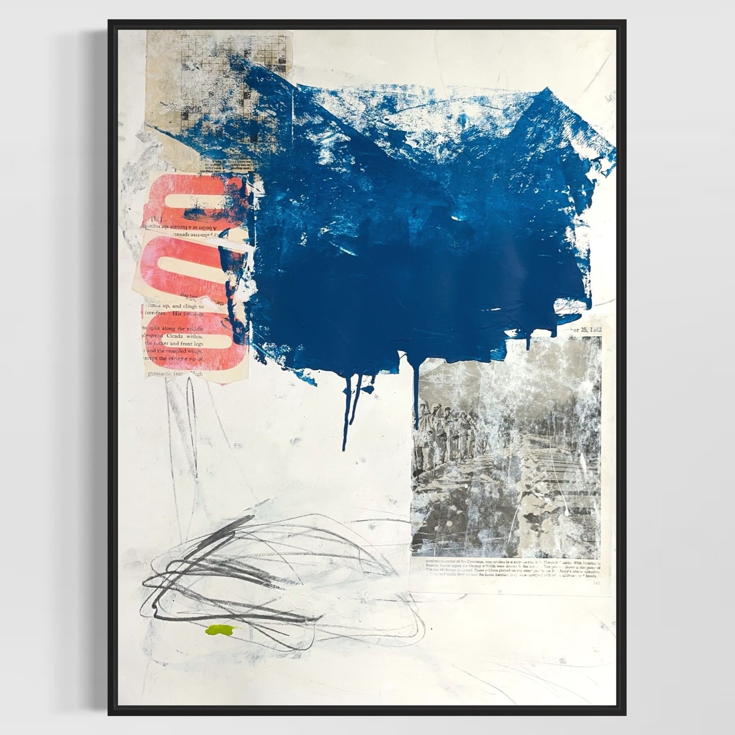 Original Mixed Media Abstract Modern Art Painting 18x24 "Quo" Signed