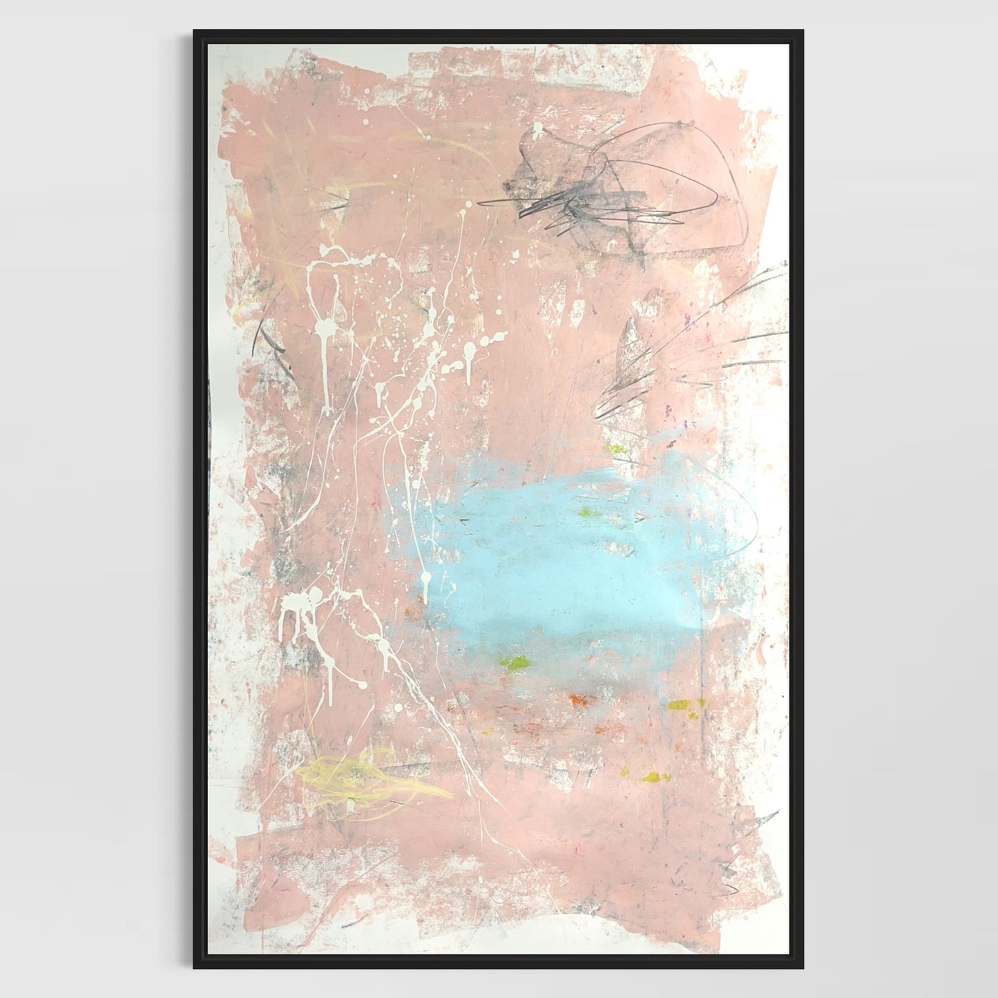 Original Mixed Media Abstract Modern Art Painting 24x36 "Chandelle" Signed