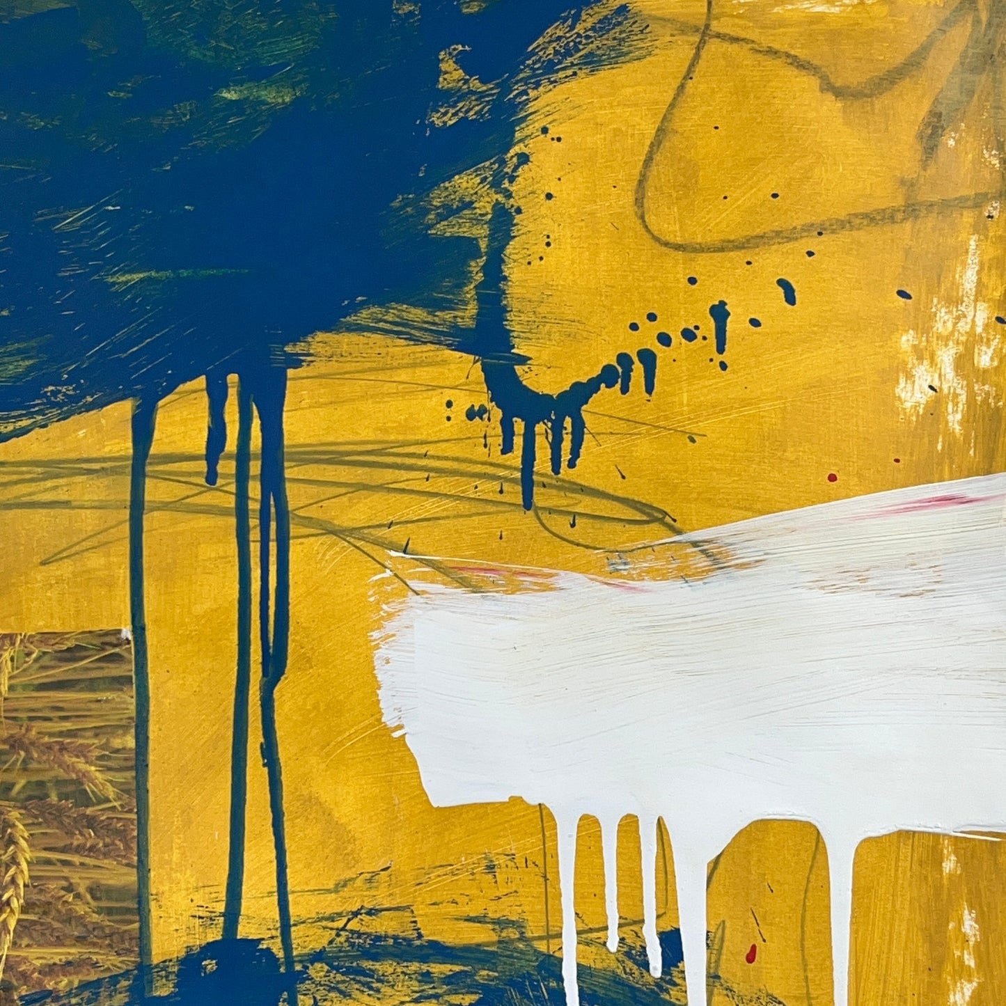 Original Mixed Media Abstract Modern Art Painting 24x36 "DEF" Signed