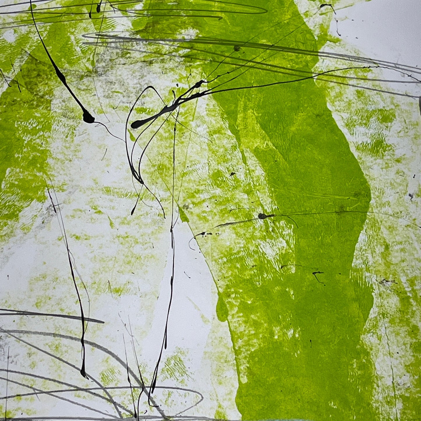 Original Mixed Media Abstract Modern Art Painting 24x36 "Third Slump" Signed