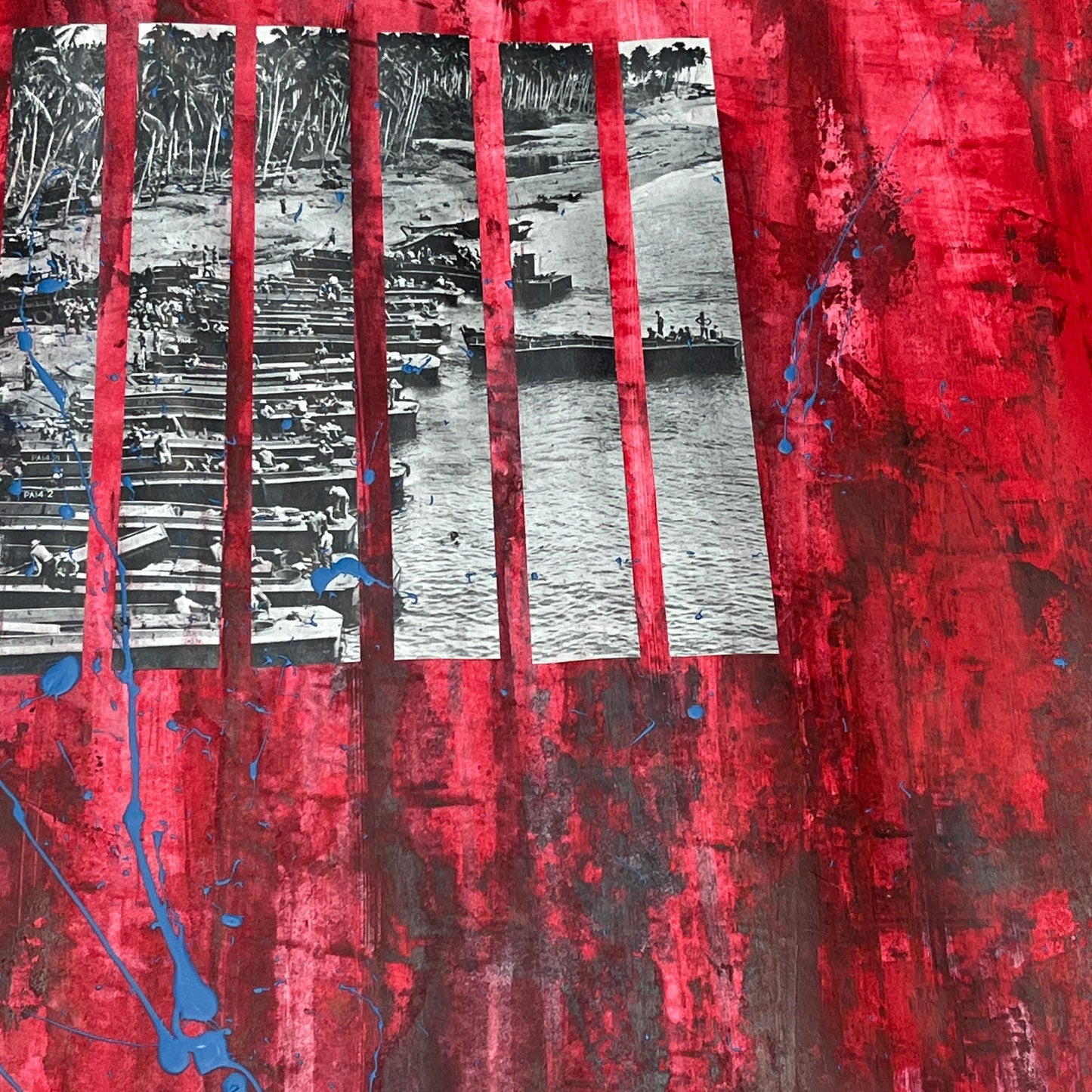 Original Mixed Media Abstract Art Painting 18x24 “Invasion" Signed