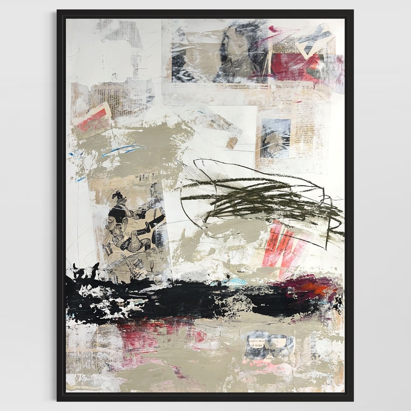 Original Mixed Media Abstract Modern Art Painting 18x24 "Scalary" Signed