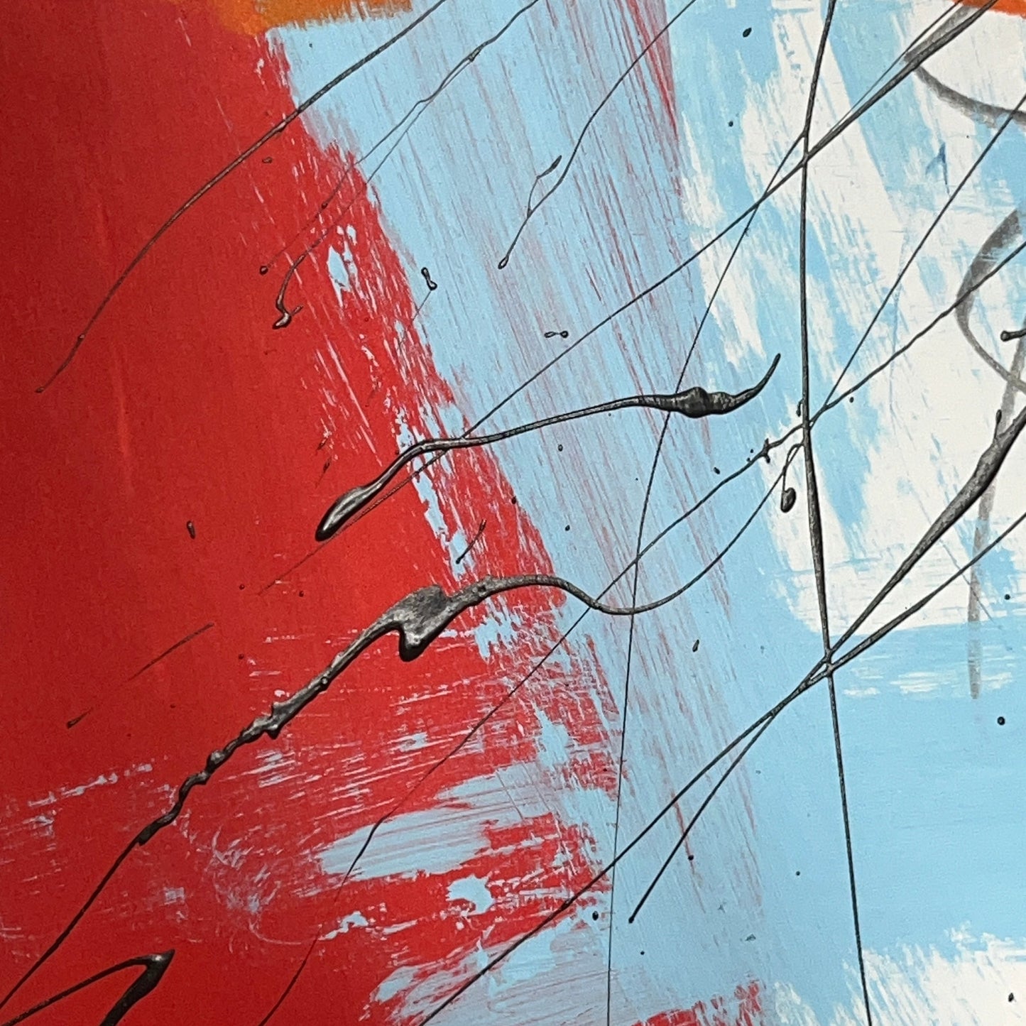 Original Mixed Media Abstract Art Painting 18x24 “Rubber Floor" Signed