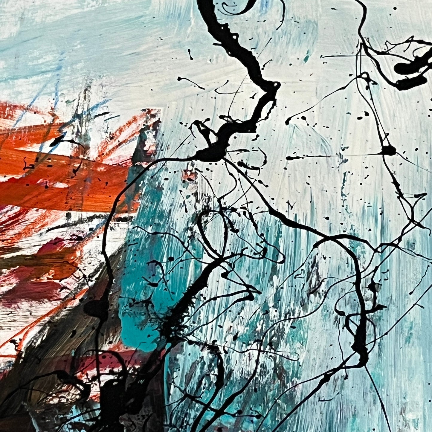 Original Mixed Media Abstract Art Painting 18x24 “Equator" Signed