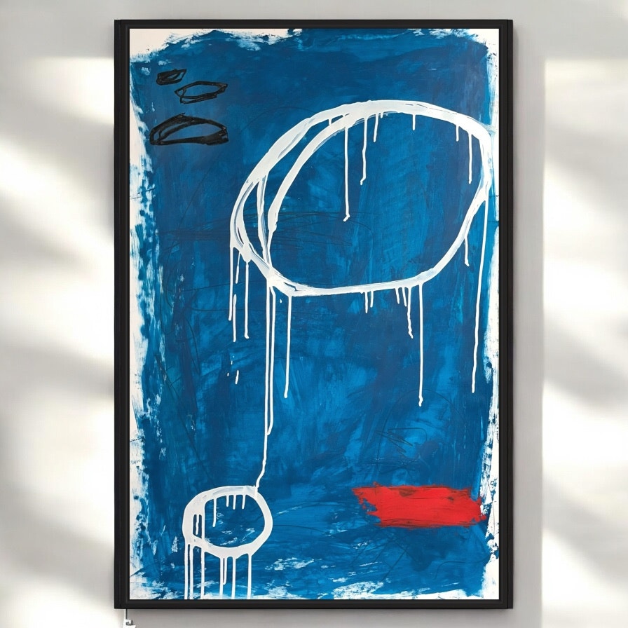 Original Mixed Media Abstract Modern Art Painting 24x36 "Paralipsis" Signed