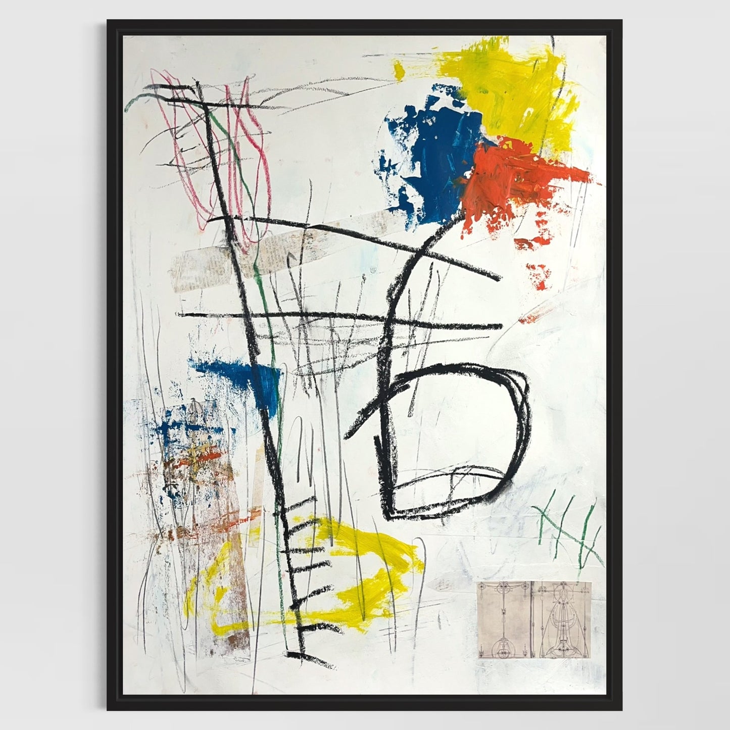Original Mixed Media Abstract Modern Art Painting 18x24 "Cheliferous" Signed