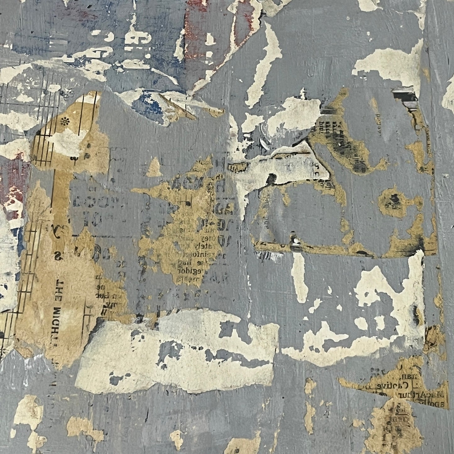 Original Mixed Media Abstract Art Collage Painting 11x14 "Fortell"