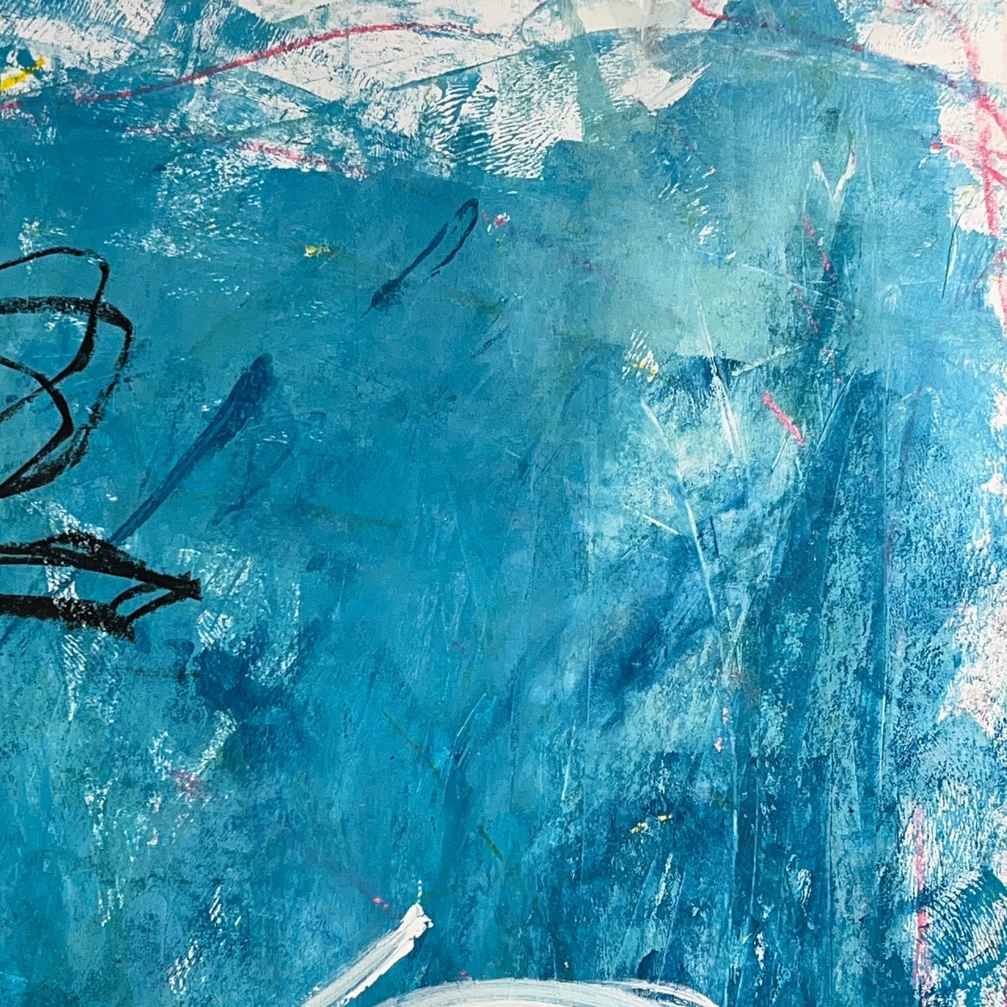 Original Mixed Media Abstract Modern Art Painting 24x36 "Physiologus" Signed