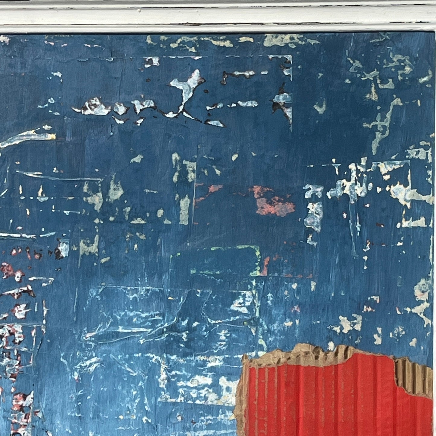 Original Framed Mixed Media Abstract Art Collage Painting 16x20 "Prevalence"