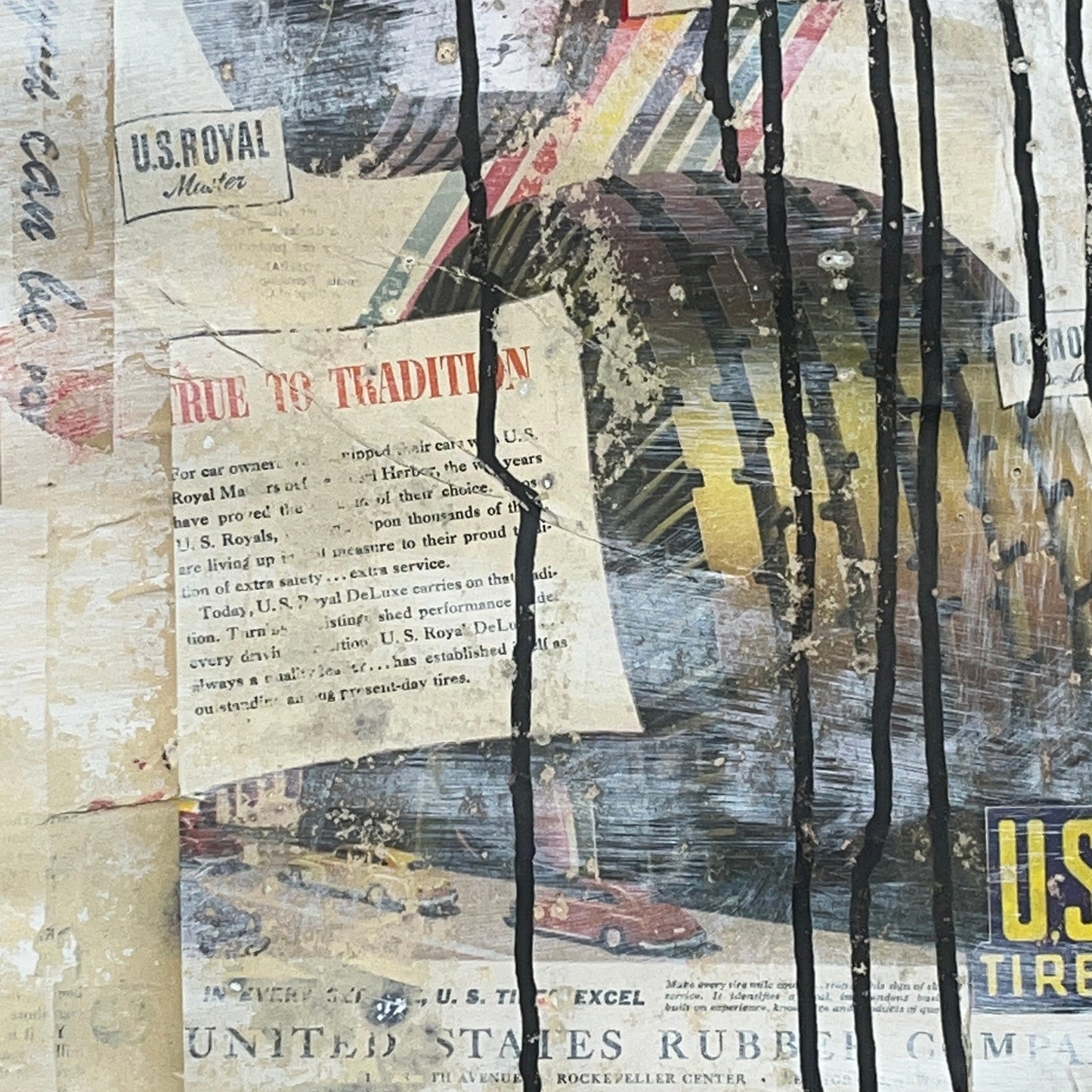 Original Mixed Media Abstract Modern Art Painting 24x36 "The World We Live In"