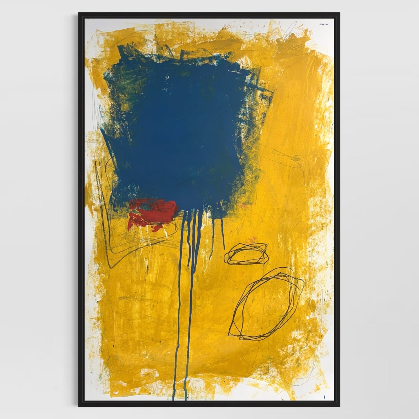 Original Mixed Media Abstract Modern Art Painting 24x36 "Bletonism" Signed