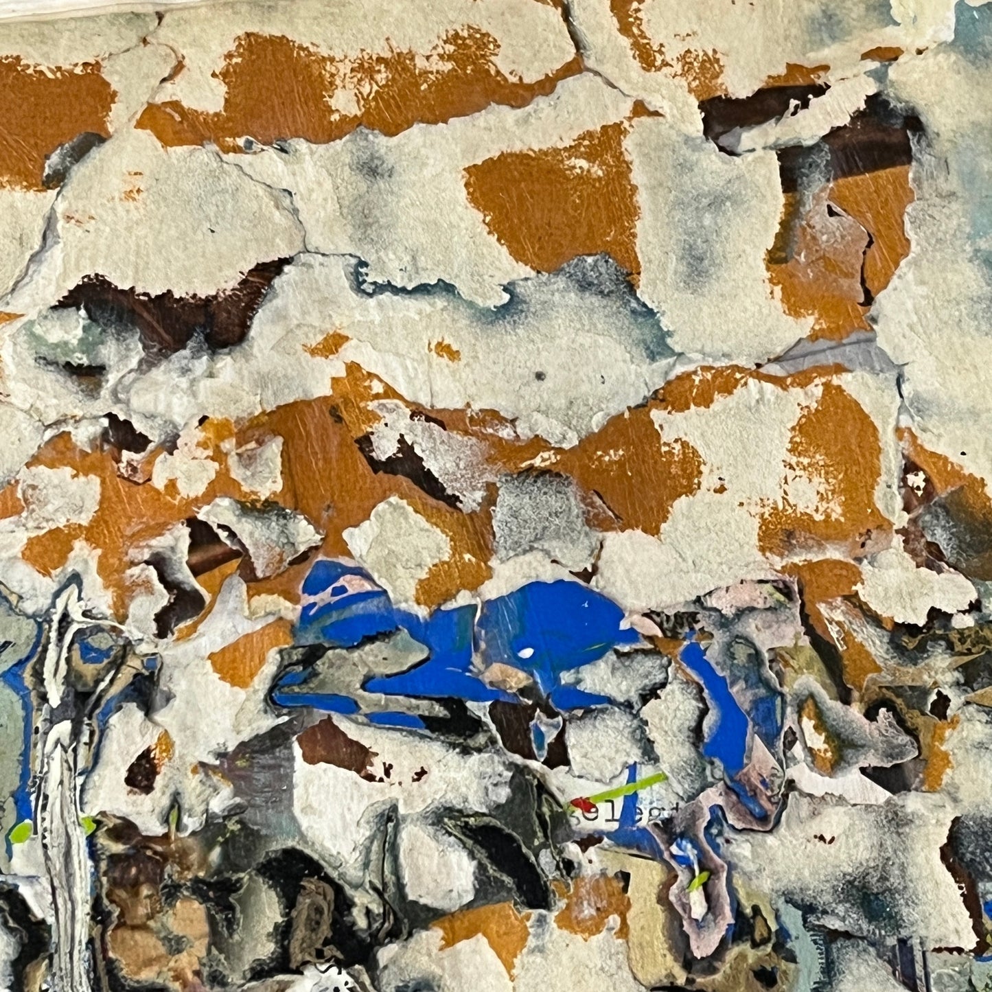 Original Mixed Media Abstract Art Collage 9x12 "1949 Arizona Highways Magazine"