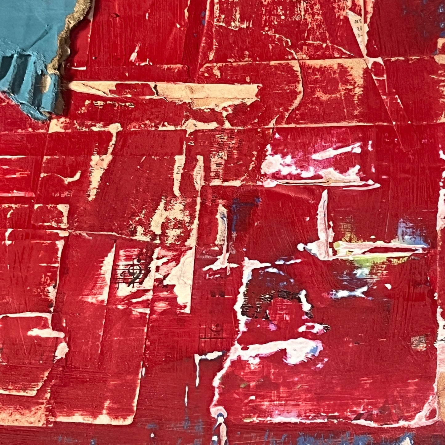 Original Mixed Media Abstract Art Collage Painting 11x14 "Judge"