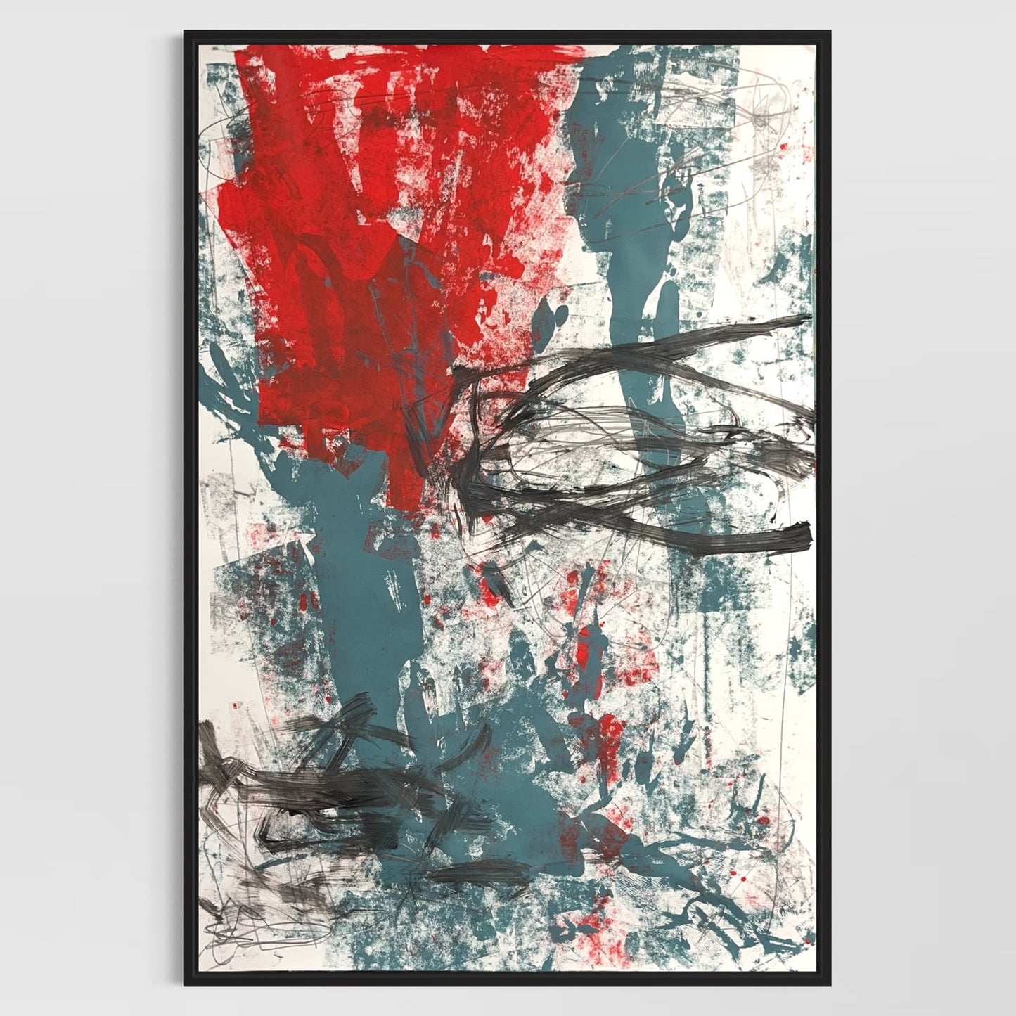 Original Mixed Media Abstract Modern Art Painting 24x36 "Moniliform" Signed