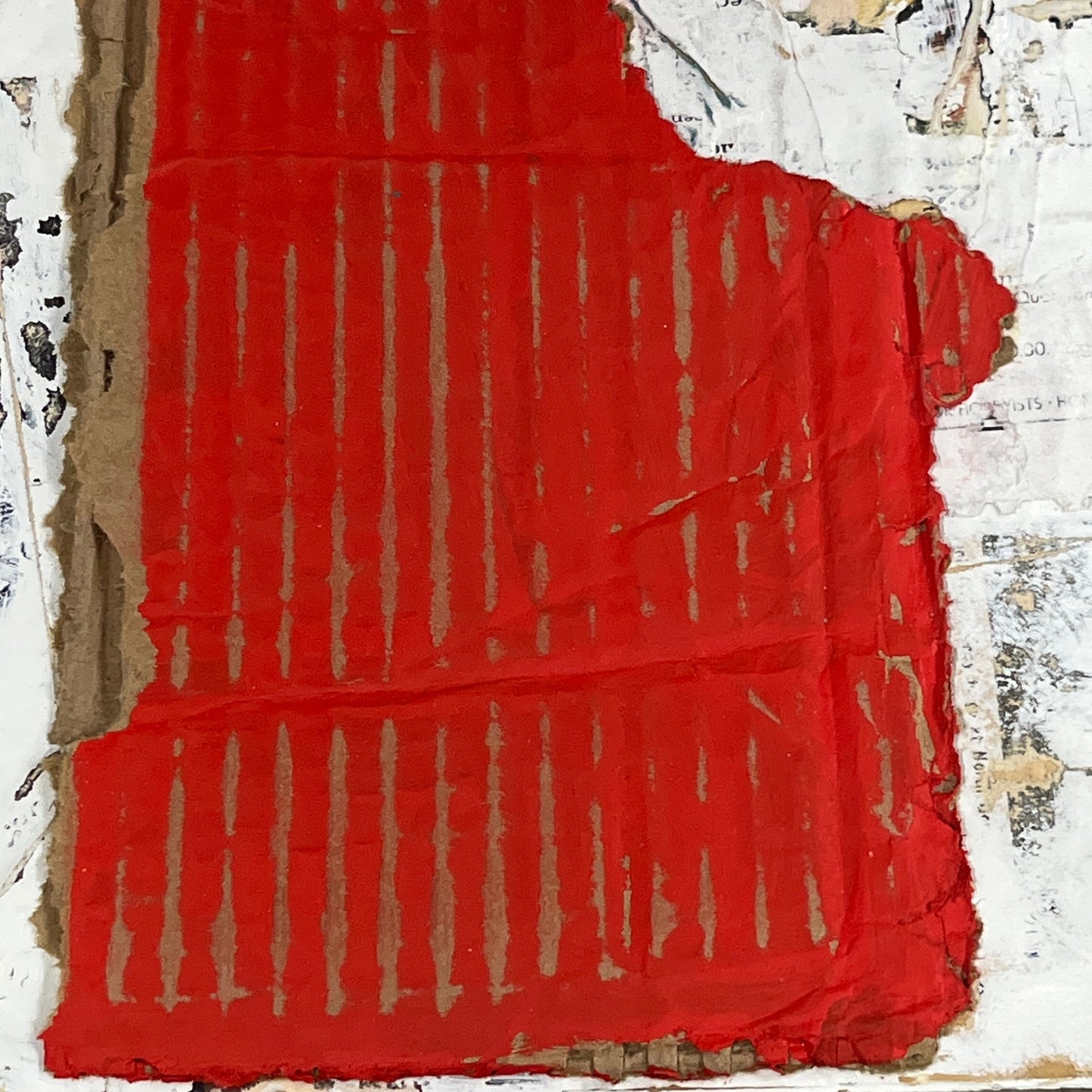 Original Framed Mixed Media Modern Art Collage Painting 12x18 "Quoin"