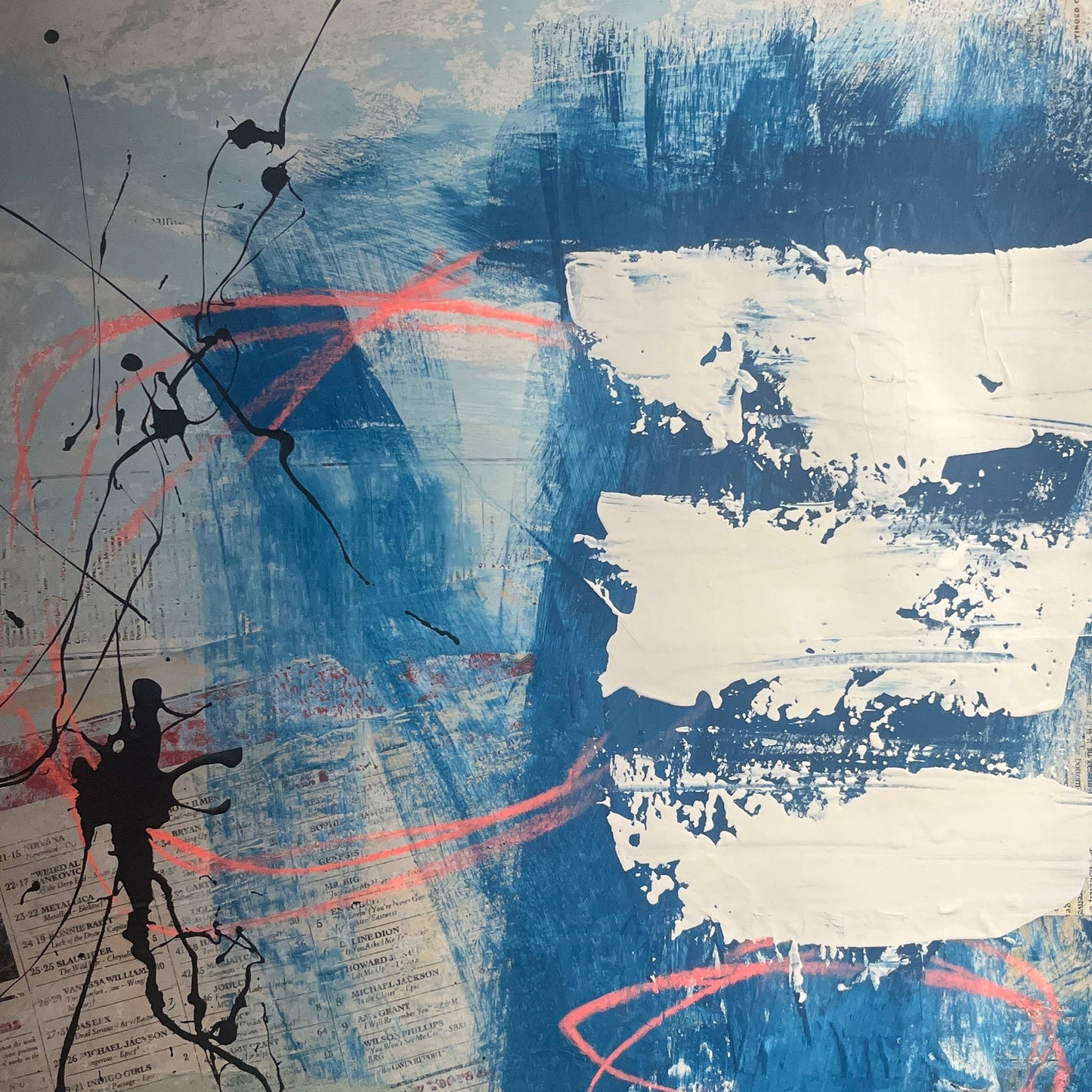 Original Mixed Media Abstract Modern Art Painting 18x24 "Ostraceous" Signed