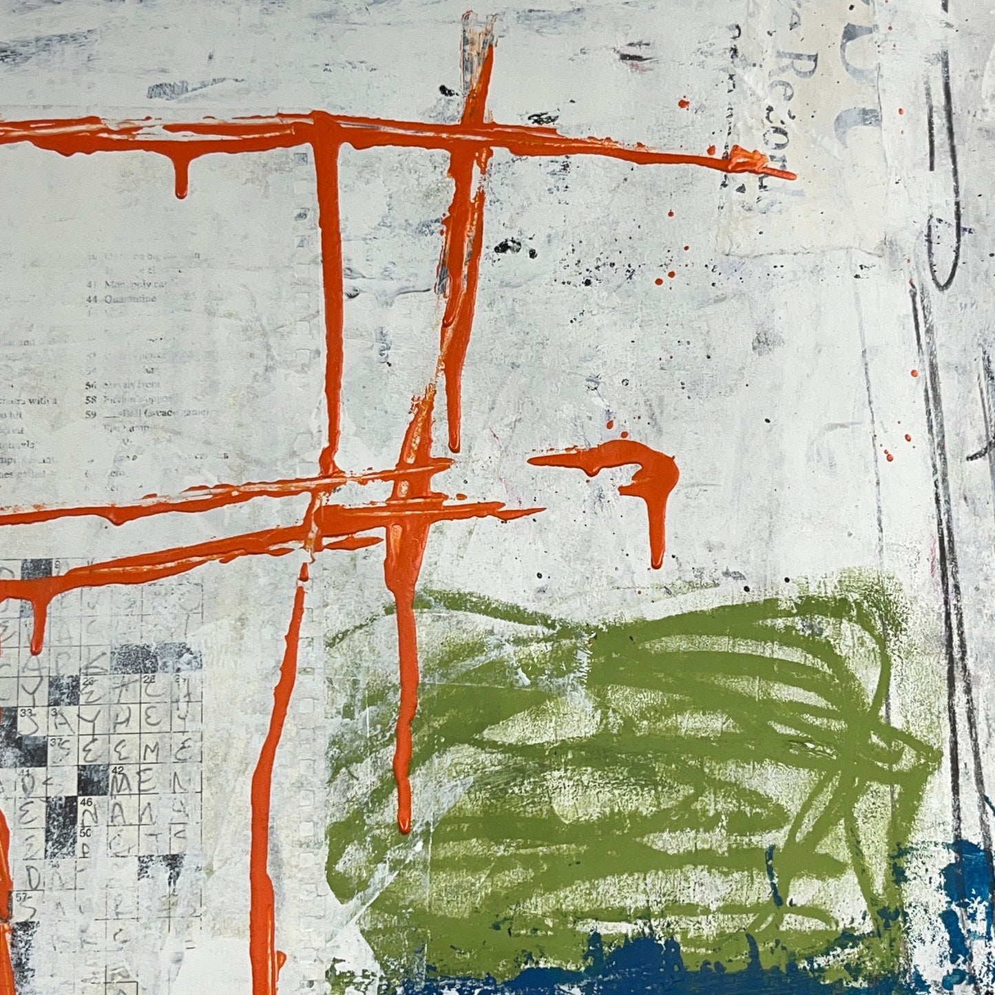 Original Mixed Media Abstract Modern Art Painting 18x24 "Phenetic" Signed