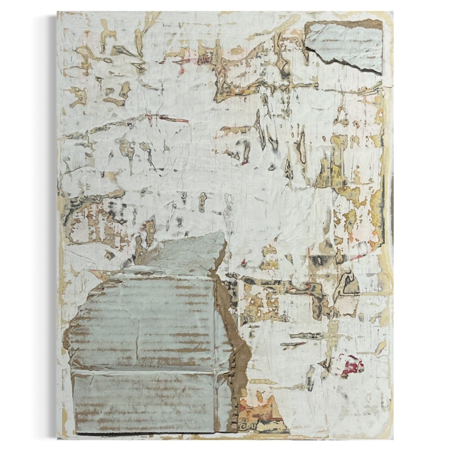 Original Mixed Media Abstract Art Collage Painting 11x14 "Wry"