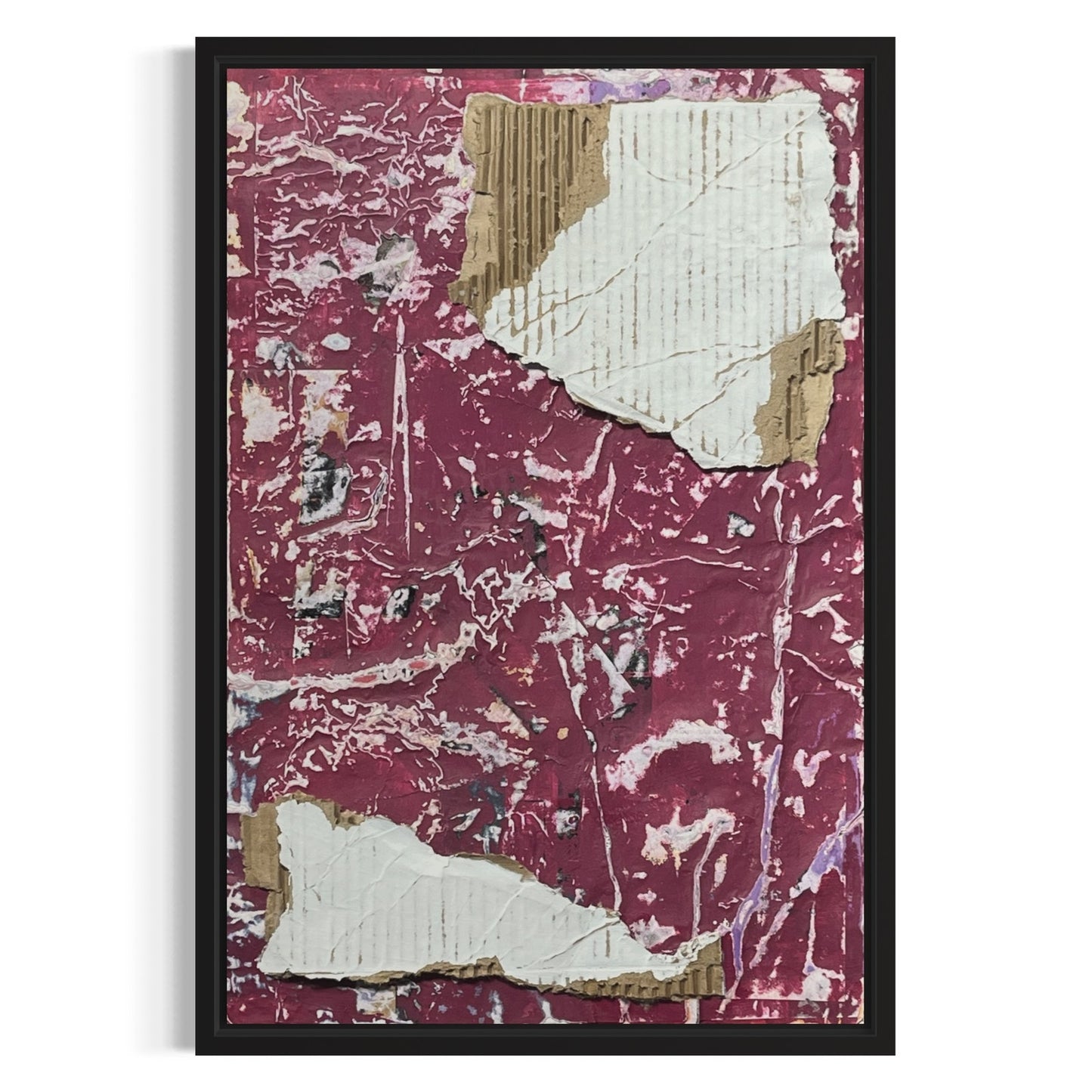Original Mixed Media Modern Art Collage Painting 12x18 "Matter"