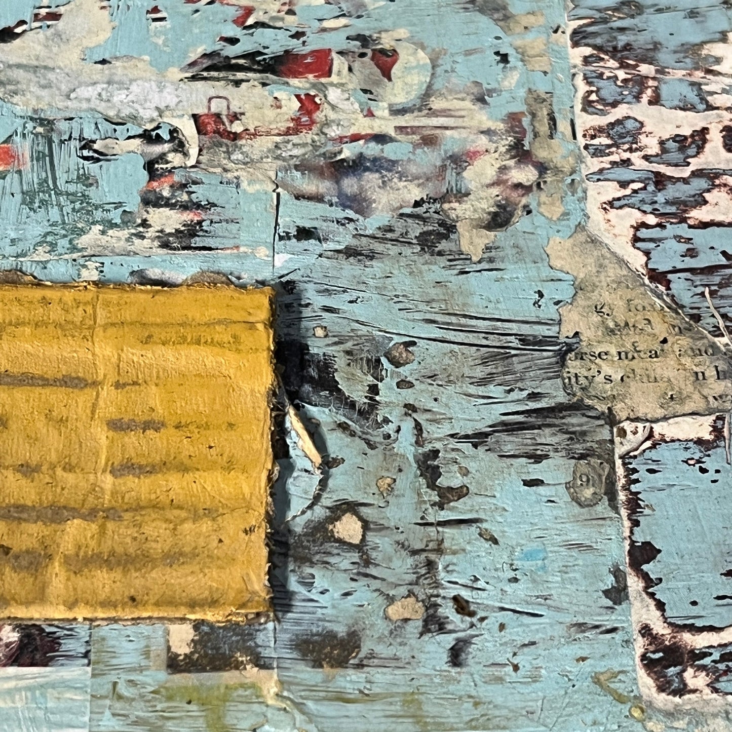 Original Mixed Media Abstract Art Collage Painting 11x14 "Decade"