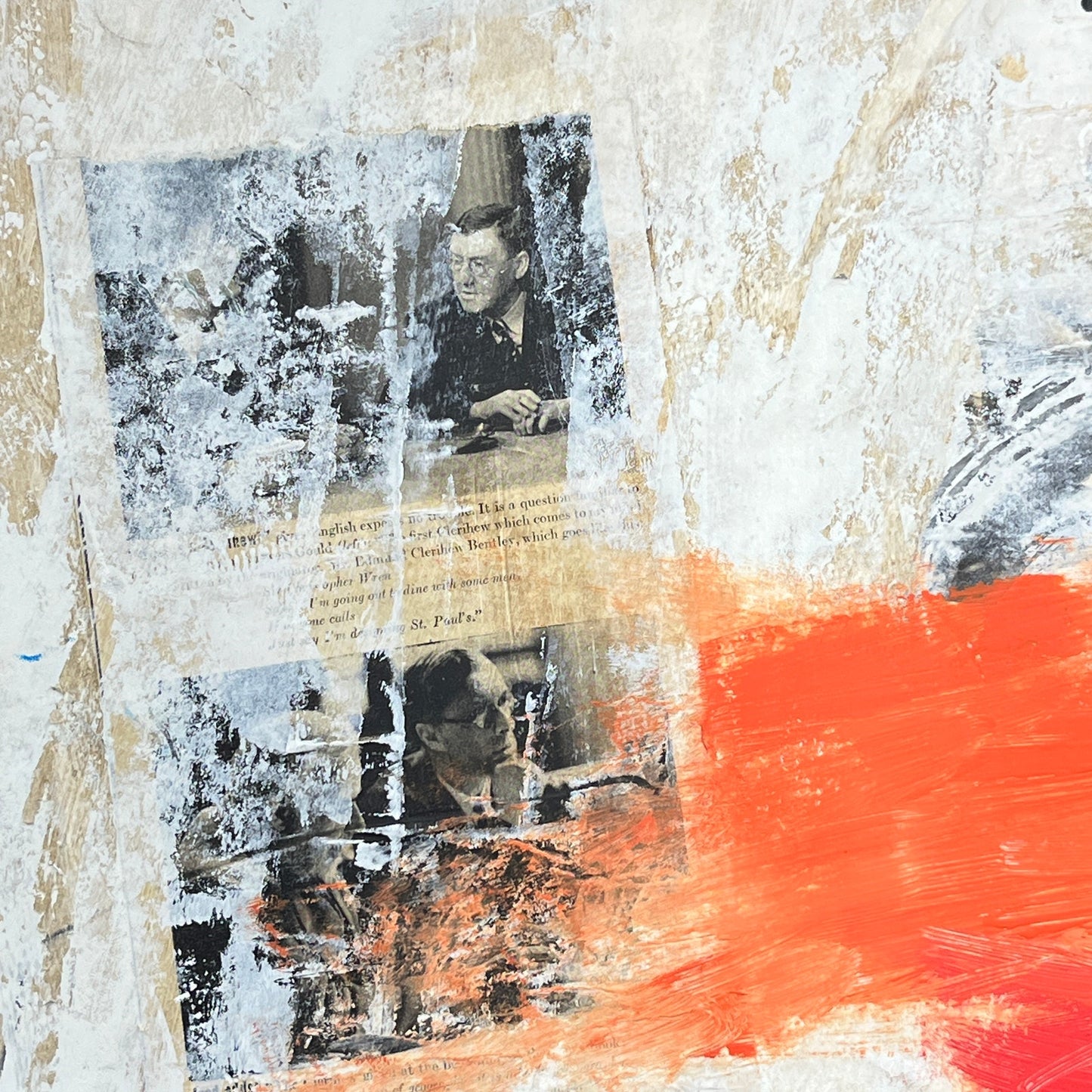Original Mixed Media Abstract Modern Art Painting 18x24 "Gold" Signed